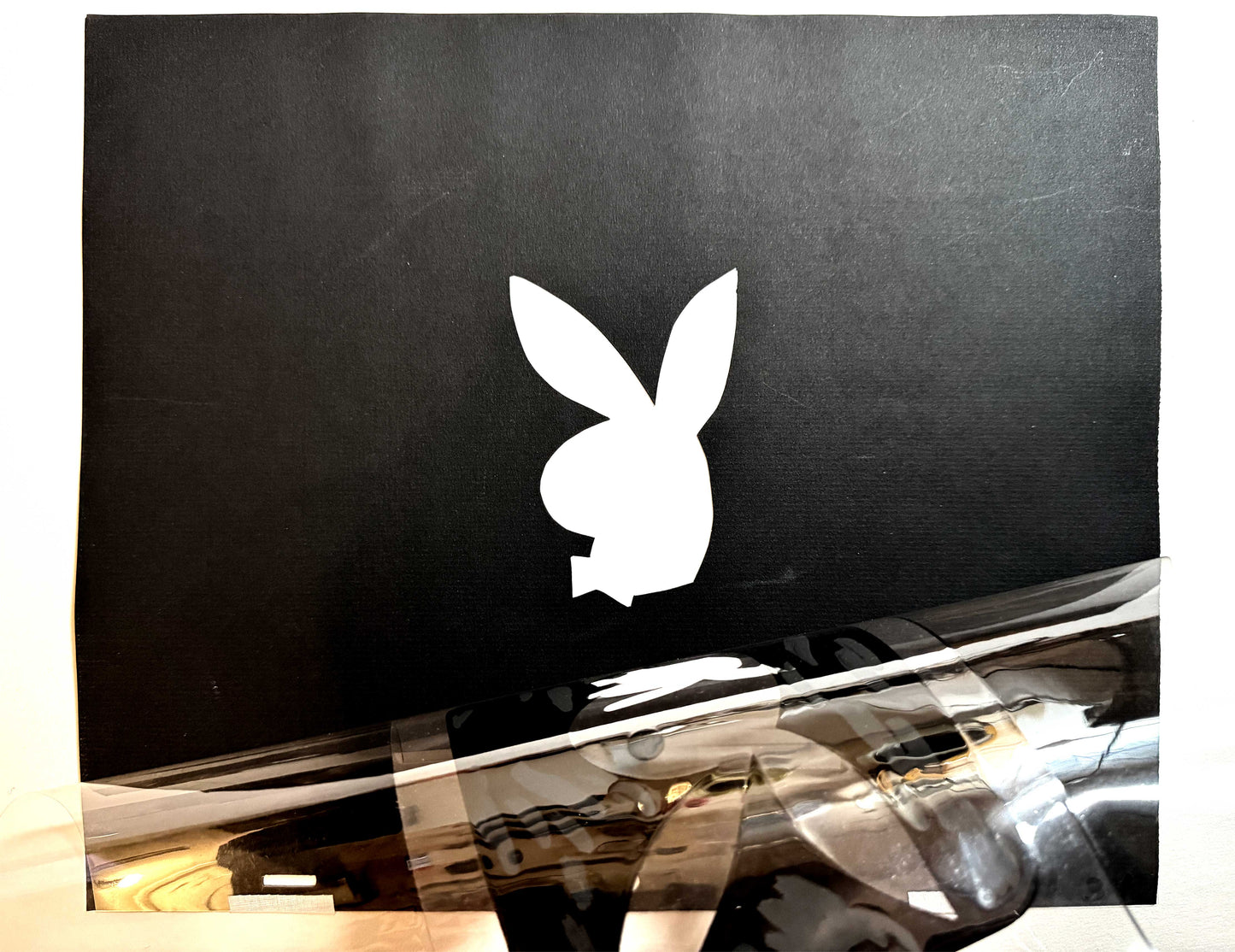 Rare original hand-painted animation cel used in the production of the animated intro for Playboy TV during the 1980s. For sale on FLIP Gallery