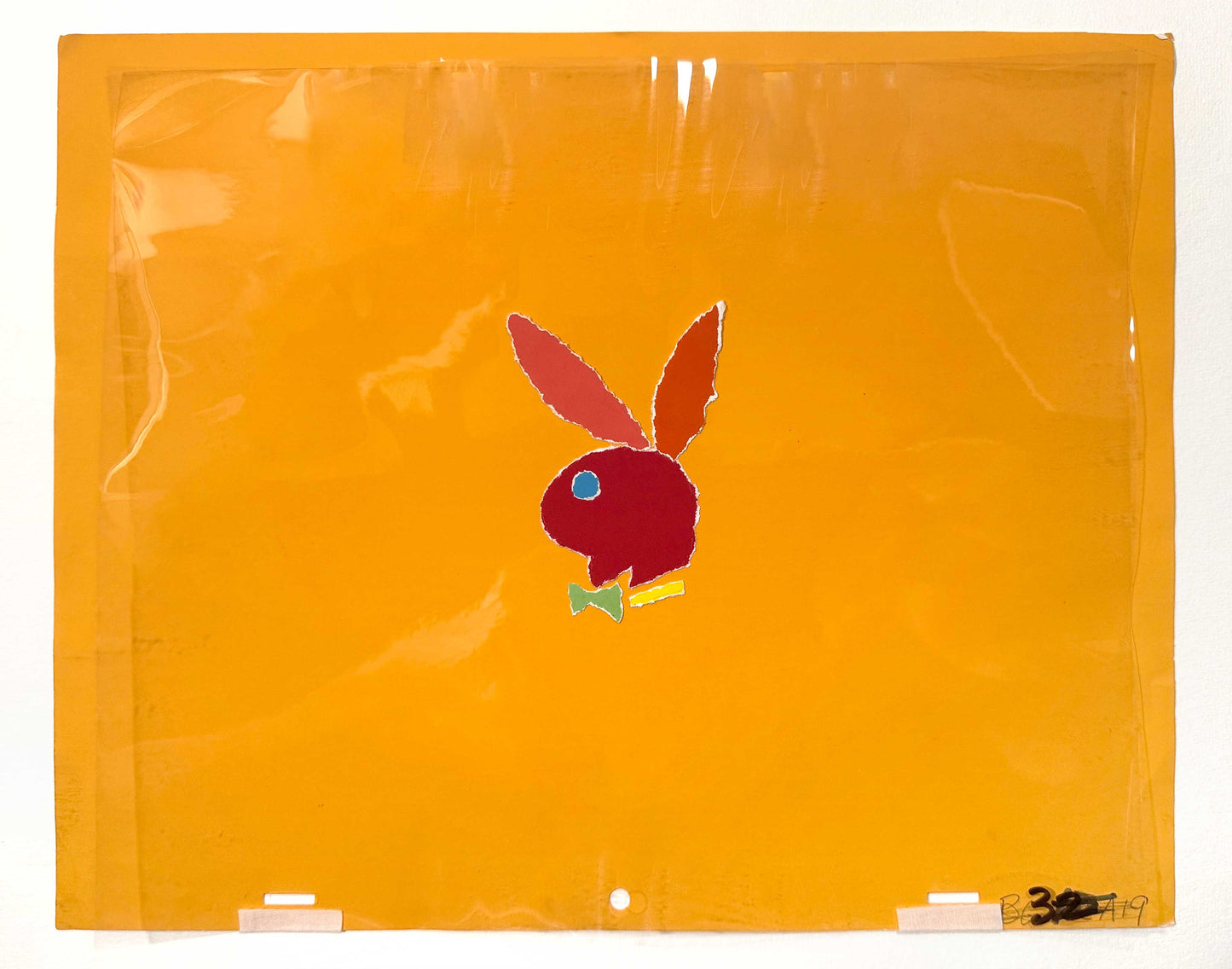 Playboy TV Original Animation Production Cel of the Playboy Logo (1980s). For sale on FLIP Gallery