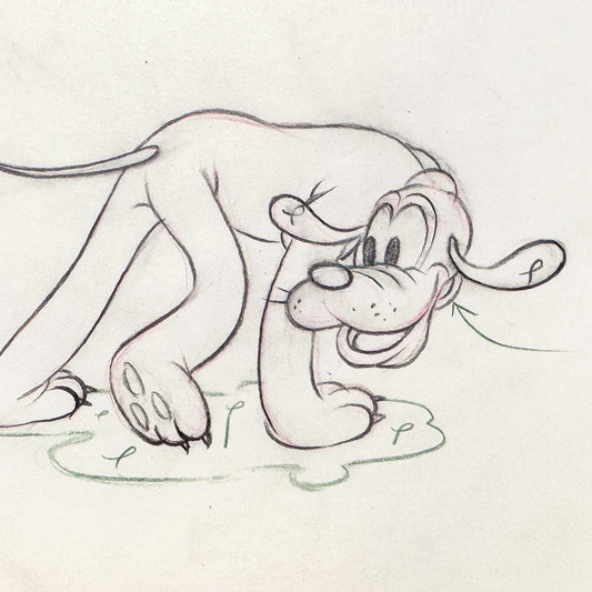 Society Dog Show Pluto Original Animation Production Art Drawing (Walt Disney, 1939). For sale on FLIP Gallery
