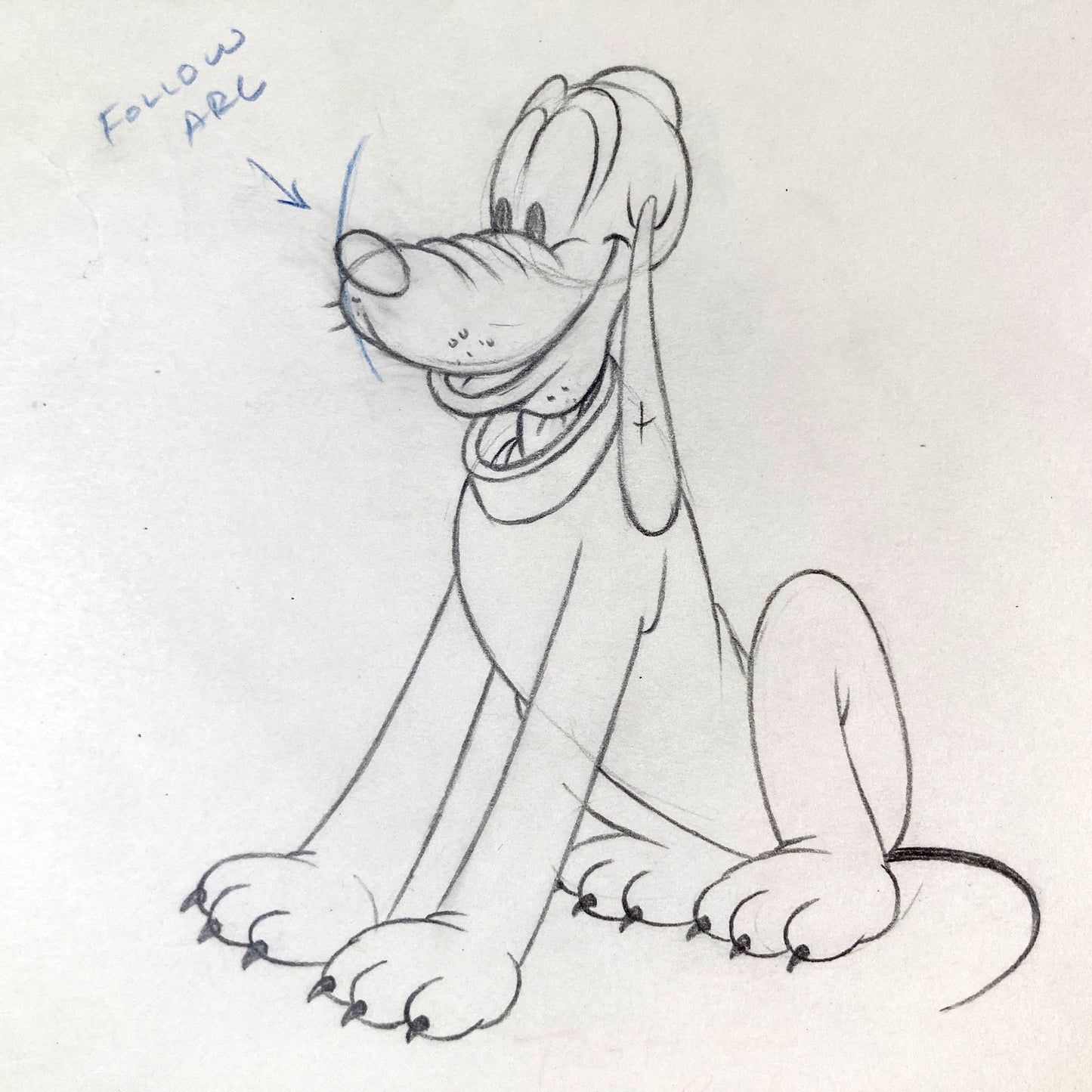 Society Dog Show : Original Pluto Production Drawing (Walt Disney, 1939). For sale on FLIP Gallery
