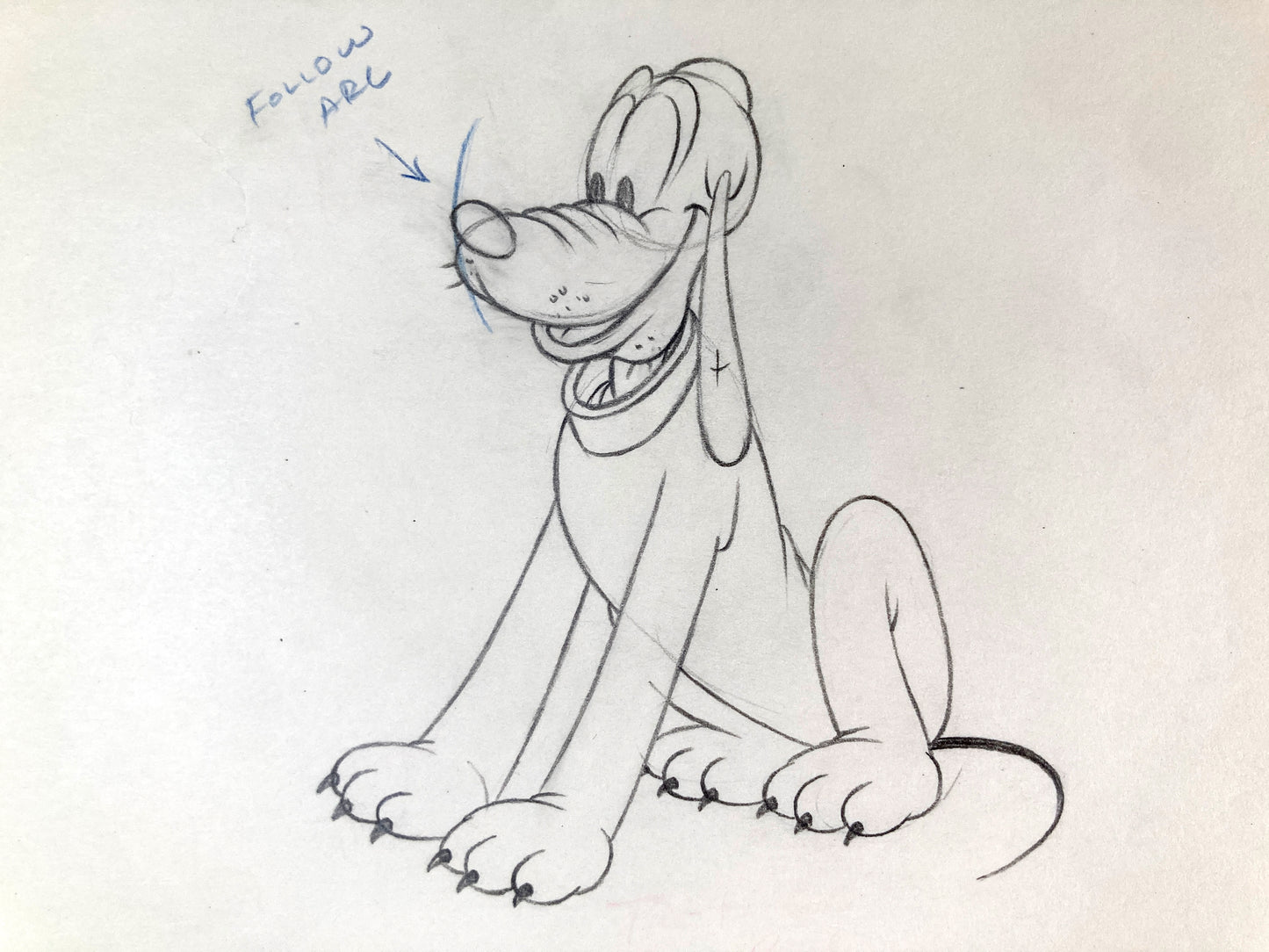 Society Dog Show : Original Pluto Production Drawing (Walt Disney, 1939). For sale on FLIP Gallery