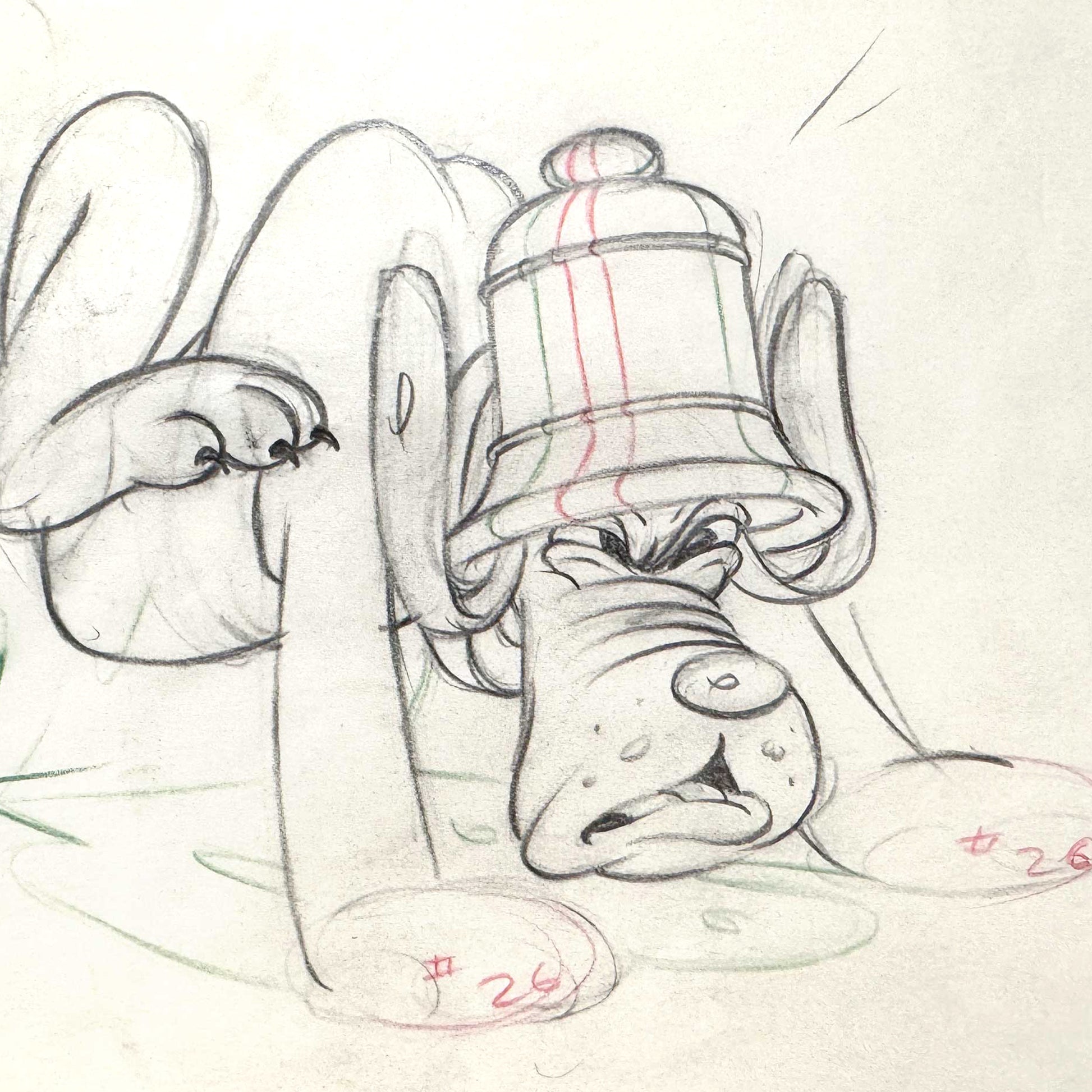 Beach Picnic Pluto Original Animation Production Drawing (Walt Disney, 1939). For sale on FLIP Gallery