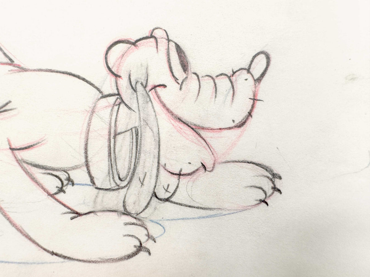 Society Dog Show - Pluto Original Vintage Animation Art Production Drawing (Walt Disney, 1939). For sale on FLIP Gallery
