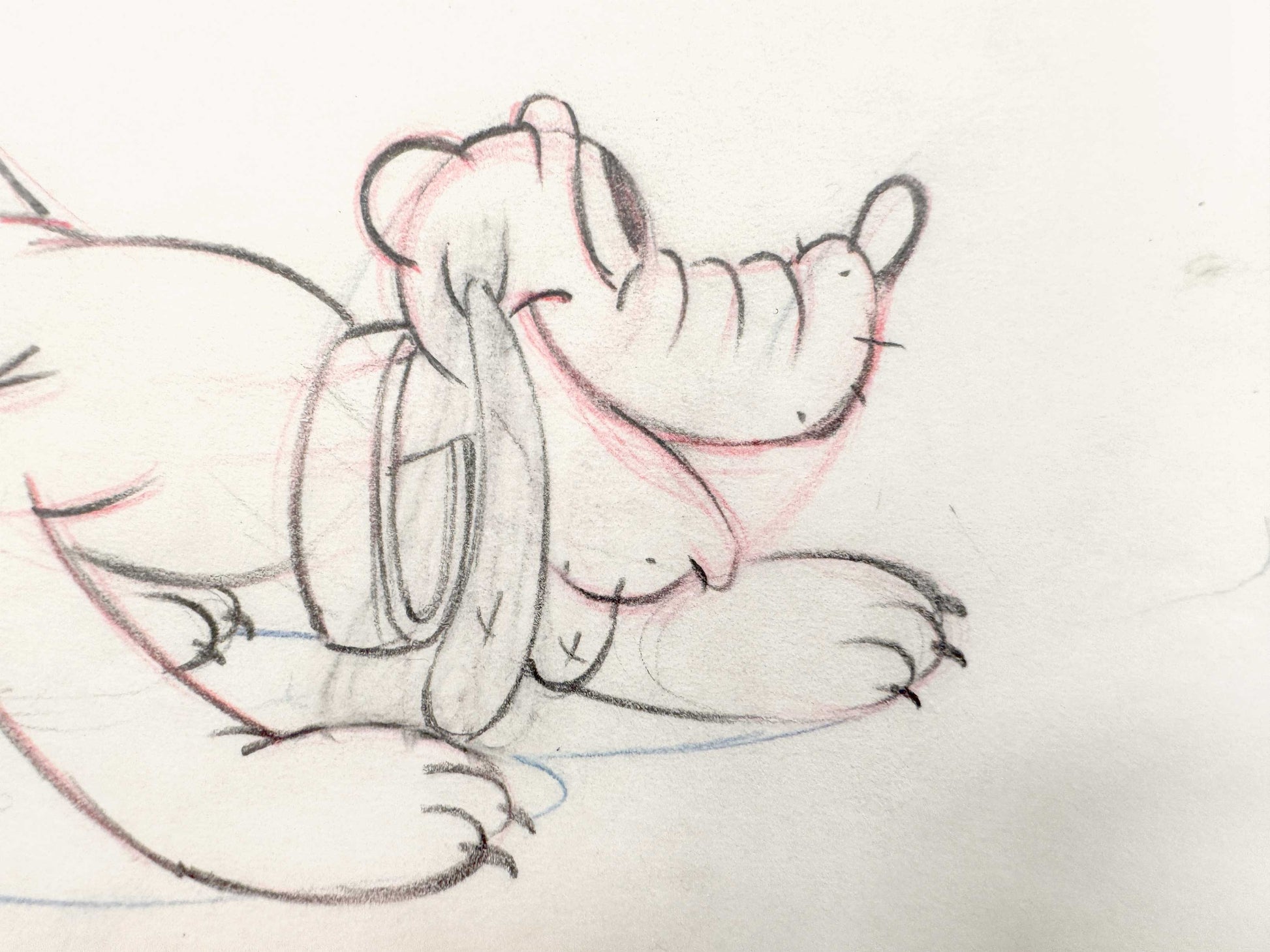 Society Dog Show - Pluto Original Vintage Animation Art Production Drawing (Walt Disney, 1939). For sale on FLIP Gallery