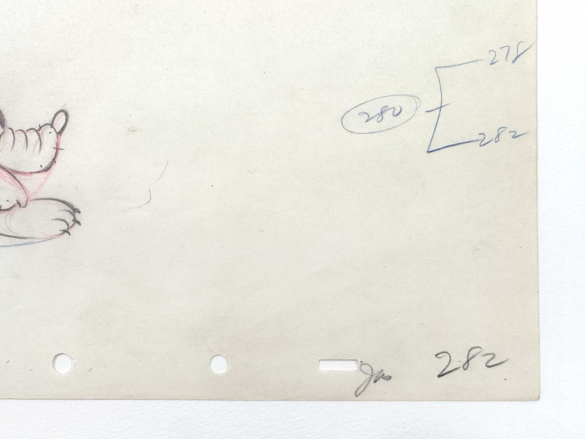 Society Dog Show - Pluto Original Vintage Animation Art Production Drawing (Walt Disney, 1939). For sale on FLIP Gallery