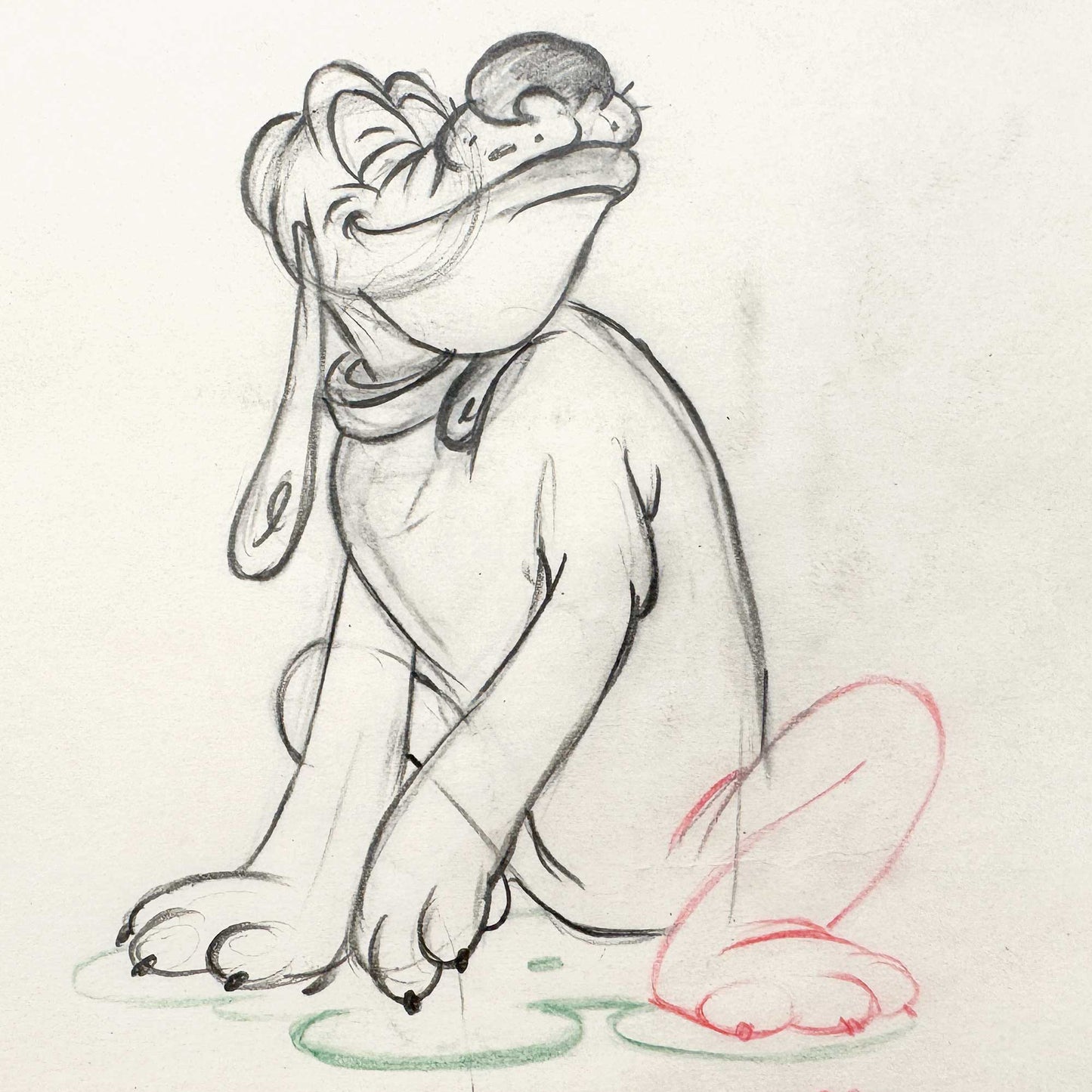 Society Dog Show Vintage Original Pluto Animation Art Production Drawing (Walt Disney, 1939). For sale on FLIP Gallery