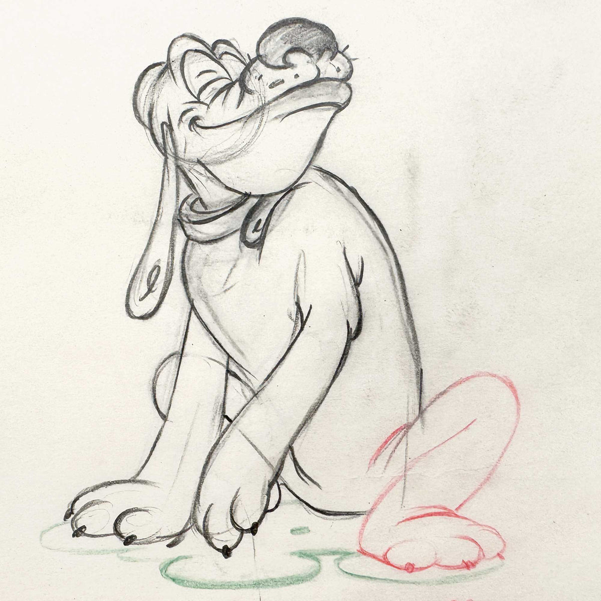 Society Dog Show Vintage Original Pluto Animation Art Production Drawing (Walt Disney, 1939). For sale on FLIP Gallery