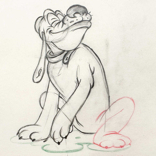 Society Dog Show Vintage Original Pluto Animation Art Production Drawing (Walt Disney, 1939). For sale on FLIP Gallery