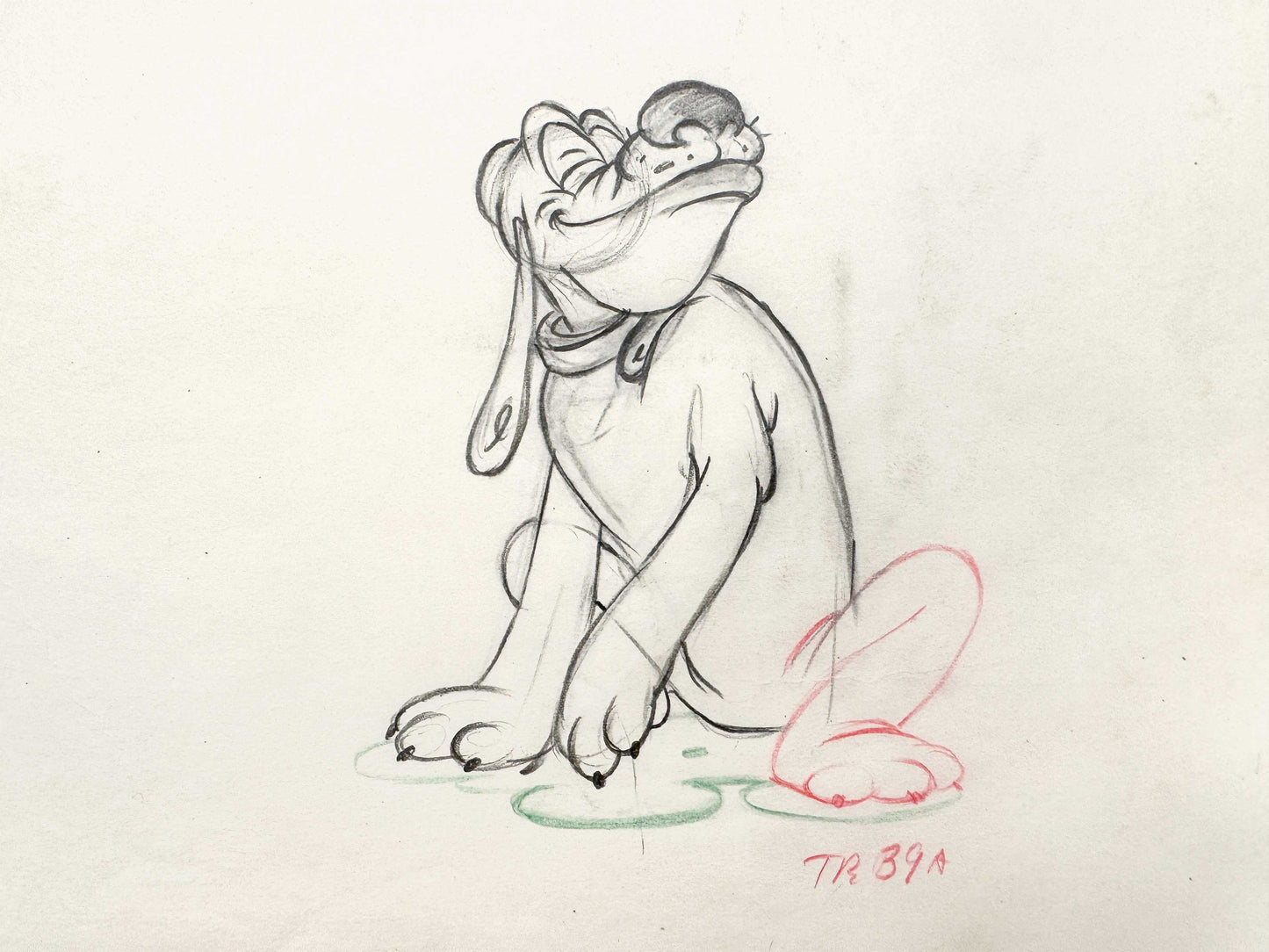 Society Dog Show Vintage Original Pluto Animation Art Production Drawing (Walt Disney, 1939). For sale on FLIP Gallery