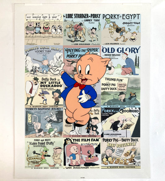 "Porky Pig: Lobby Card" Limited Edition Cel #72/100 (Warner Brothers, 2004). For sale on FLIP Gallery