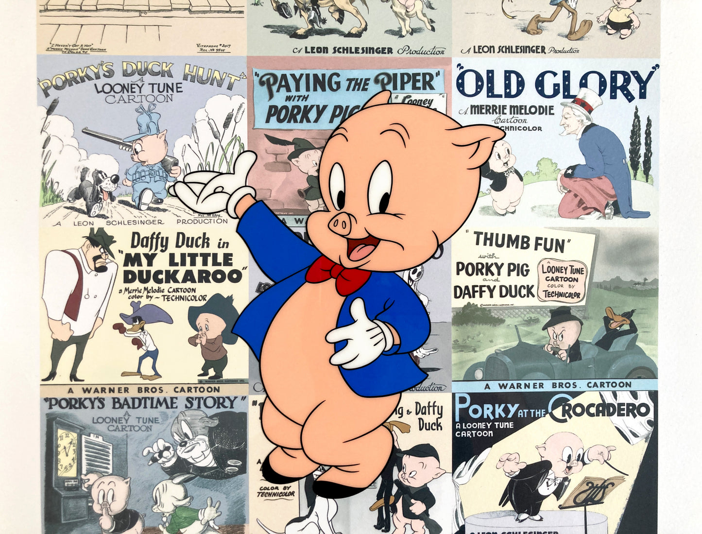 "Porky Pig: Lobby Card" Limited Edition Cel #72/100 (Warner Brothers, 2004). For sale on FLIP Gallery
