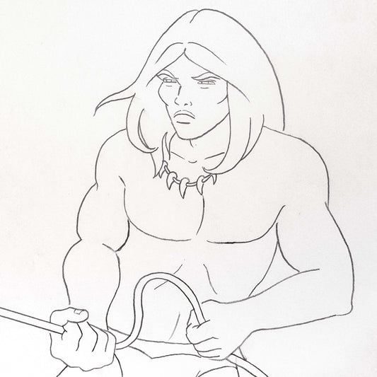 RAHAN - Original Animation Art Production Drawing (1987) - Episode 11 « La Flèche blanche ». For sale on FLIP Gallery