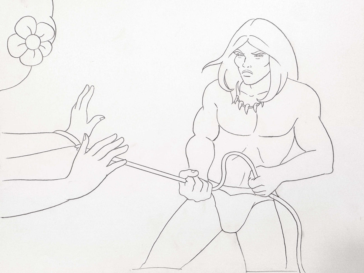 RAHAN - Original Animation Art Production Drawing (1987) - Episode 11 « La Flèche blanche ». For sale on FLIP Gallery