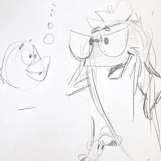 Original Drawing of the legendary animator Richard Williams (1933-2019). For sale on FLIP Gallery