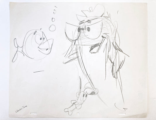 Original Drawing of the legendary animator Richard Williams (1933-2019). For sale on FLIP Gallery