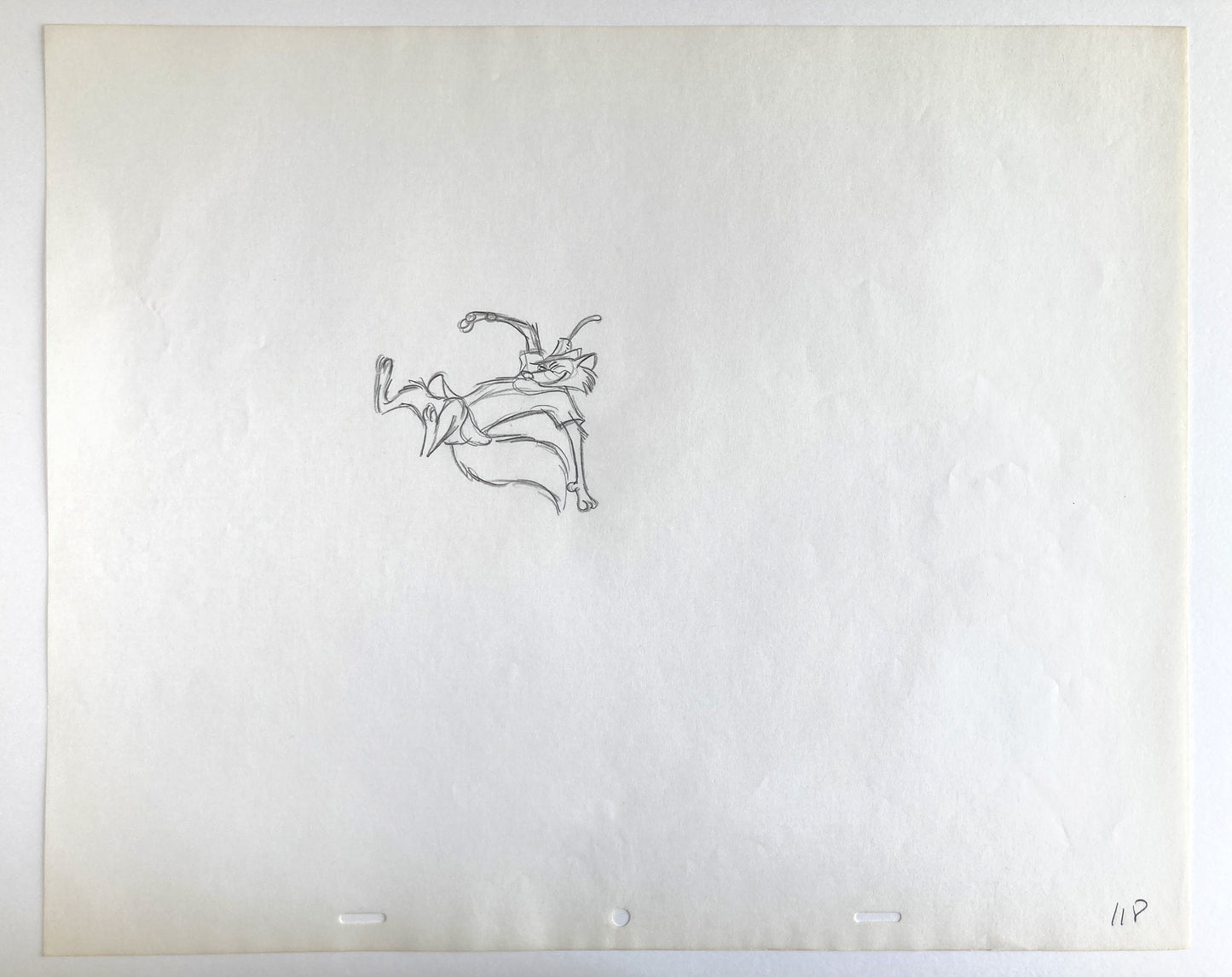 Robin Hood : Original Production Used Rough Animation Drawing (Walt Disney, 1973). For sale on FLIP Gallery