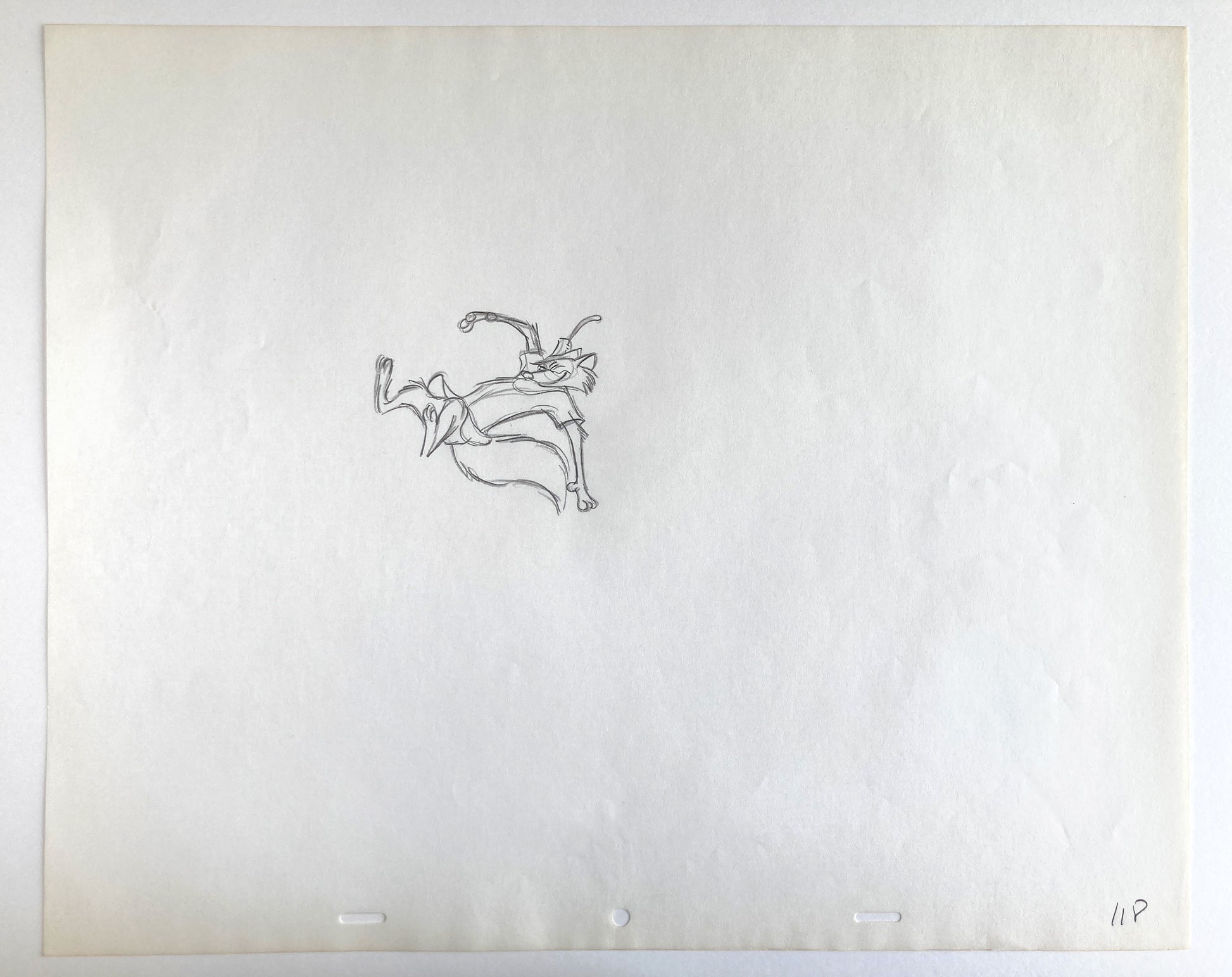 Robin Hood : Original Production Used Rough Animation Drawing (Walt Disney, 1973). For sale on FLIP Gallery