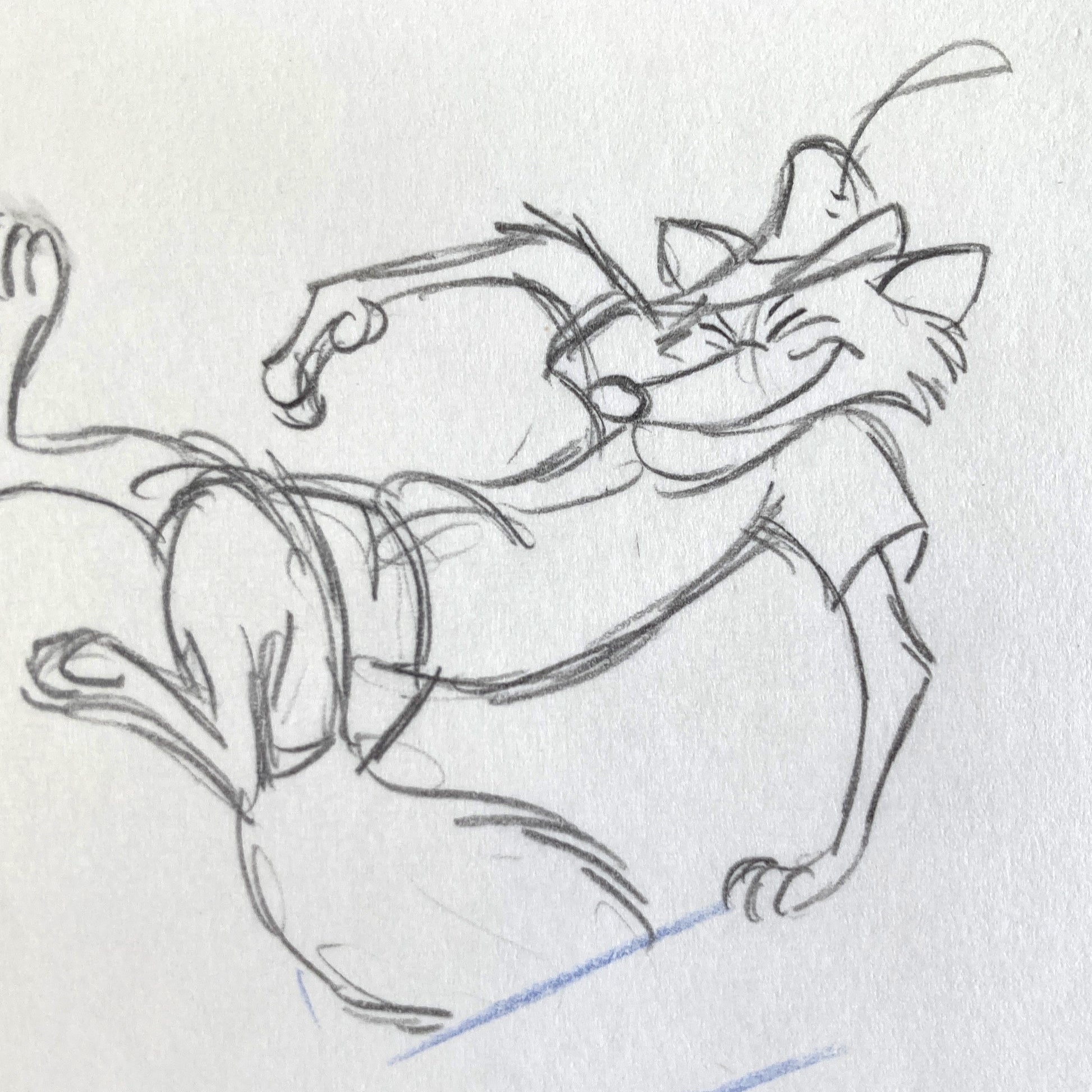 Robin Hood : Original Production Used Rough Animation Drawing (Walt Disney, 1973). For sale on FLIP Gallery