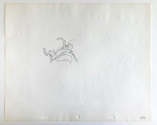 Robin Hood : Original Production Used Rough Animation Drawing (Walt Disney, 1973). For sale on FLIP Gallery