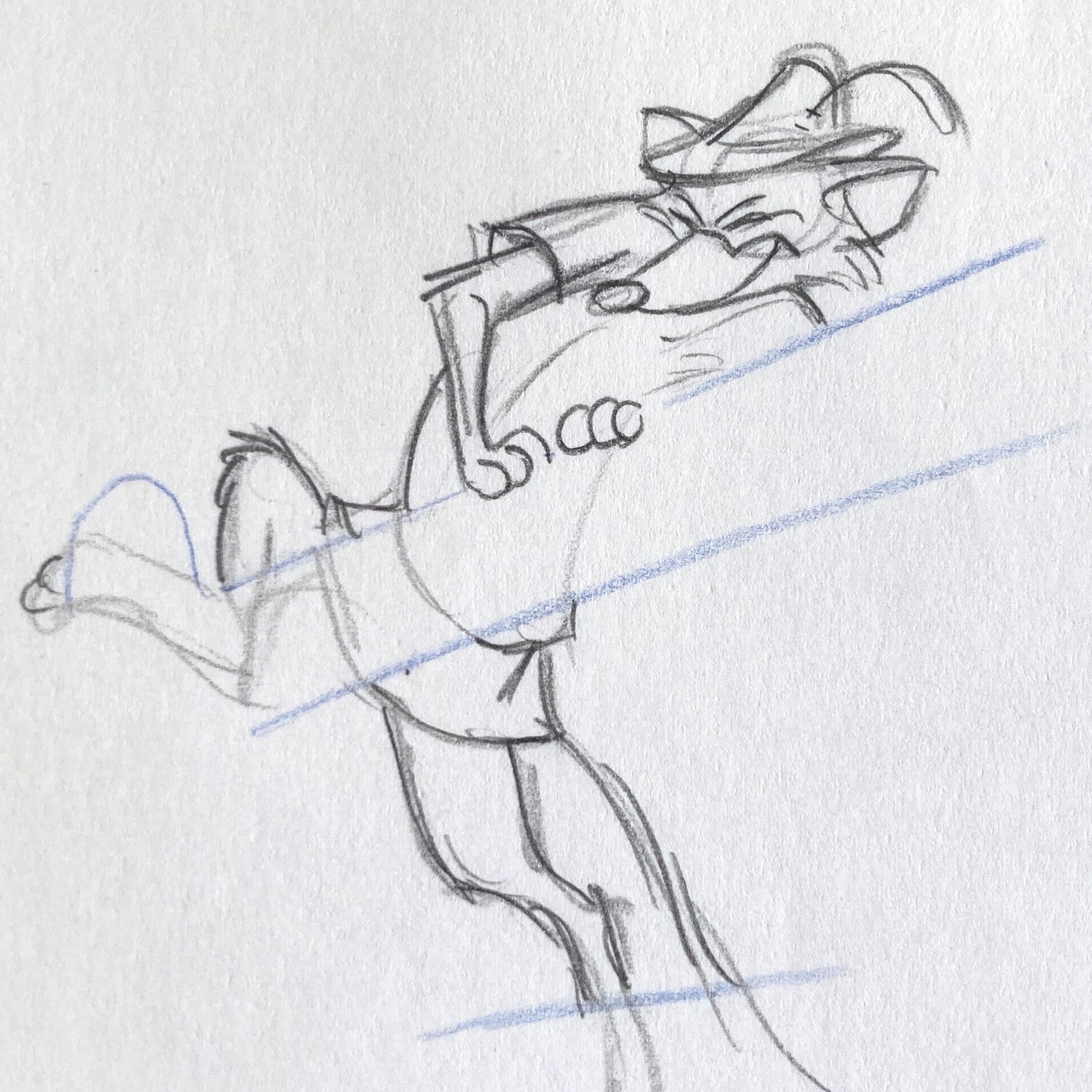 Robin Hood : Original Rough Animation Drawing (Walt Disney, 1973). For sale on FLIP Gallery