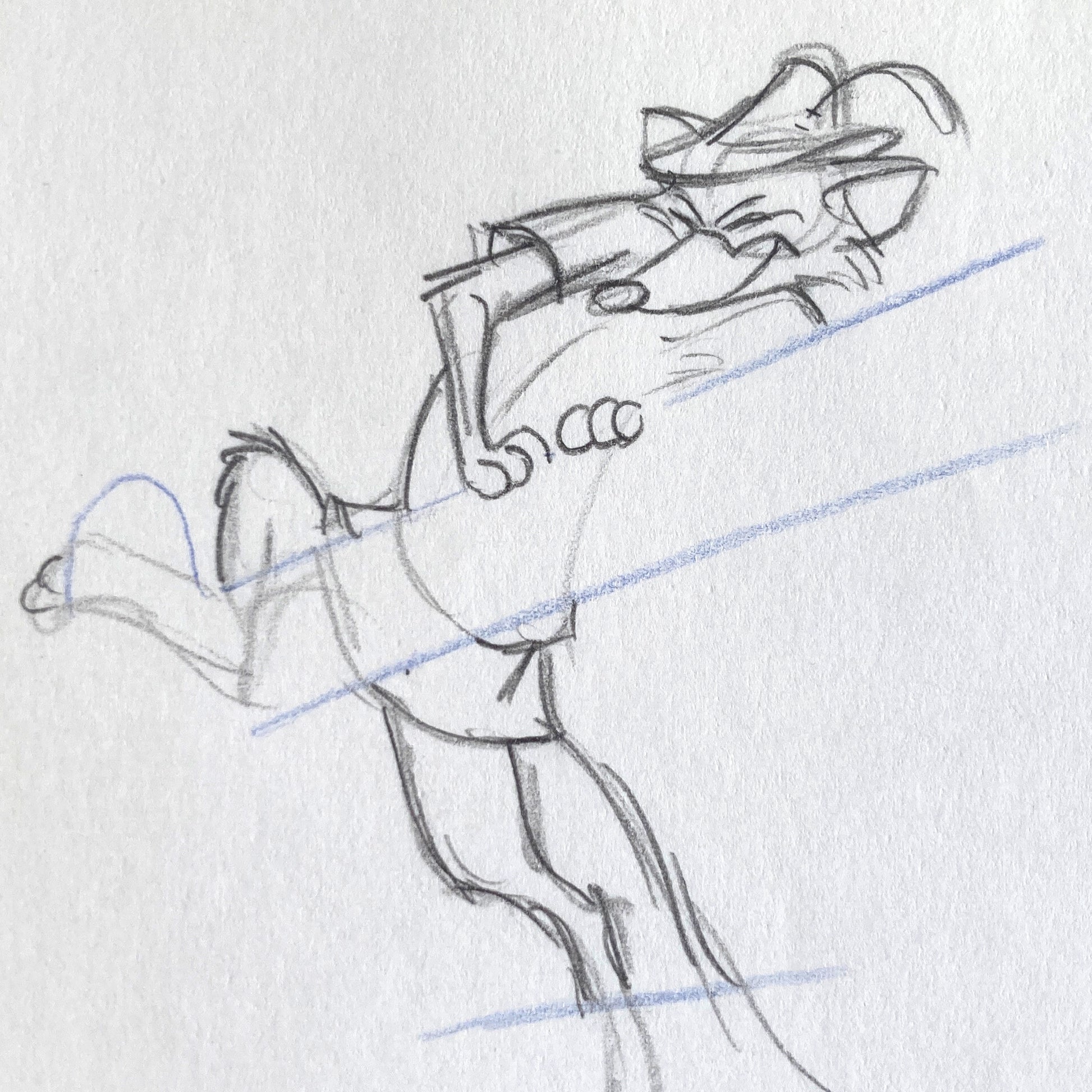 Robin Hood : Original Rough Animation Drawing (Walt Disney, 1973). For sale on FLIP Gallery