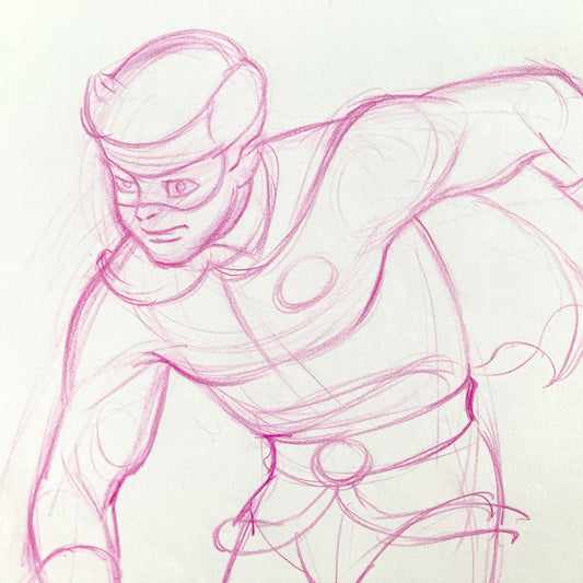 The Adventures of Batman : Original Production Used Animation Drawing of Robin from 1968. For sale on FLIP Gallery