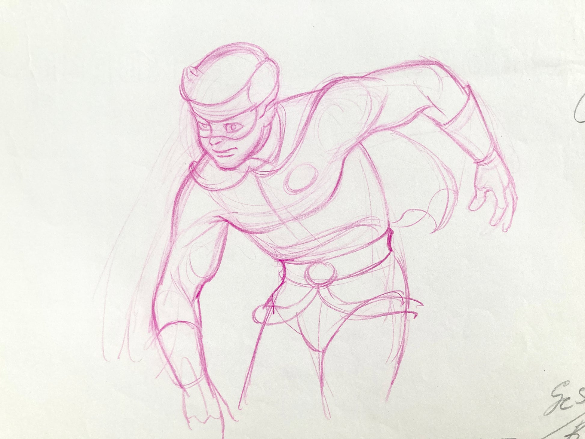 The Adventures of Batman : Original Production Used Animation Drawing of Robin from 1968. For sale on FLIP Gallery