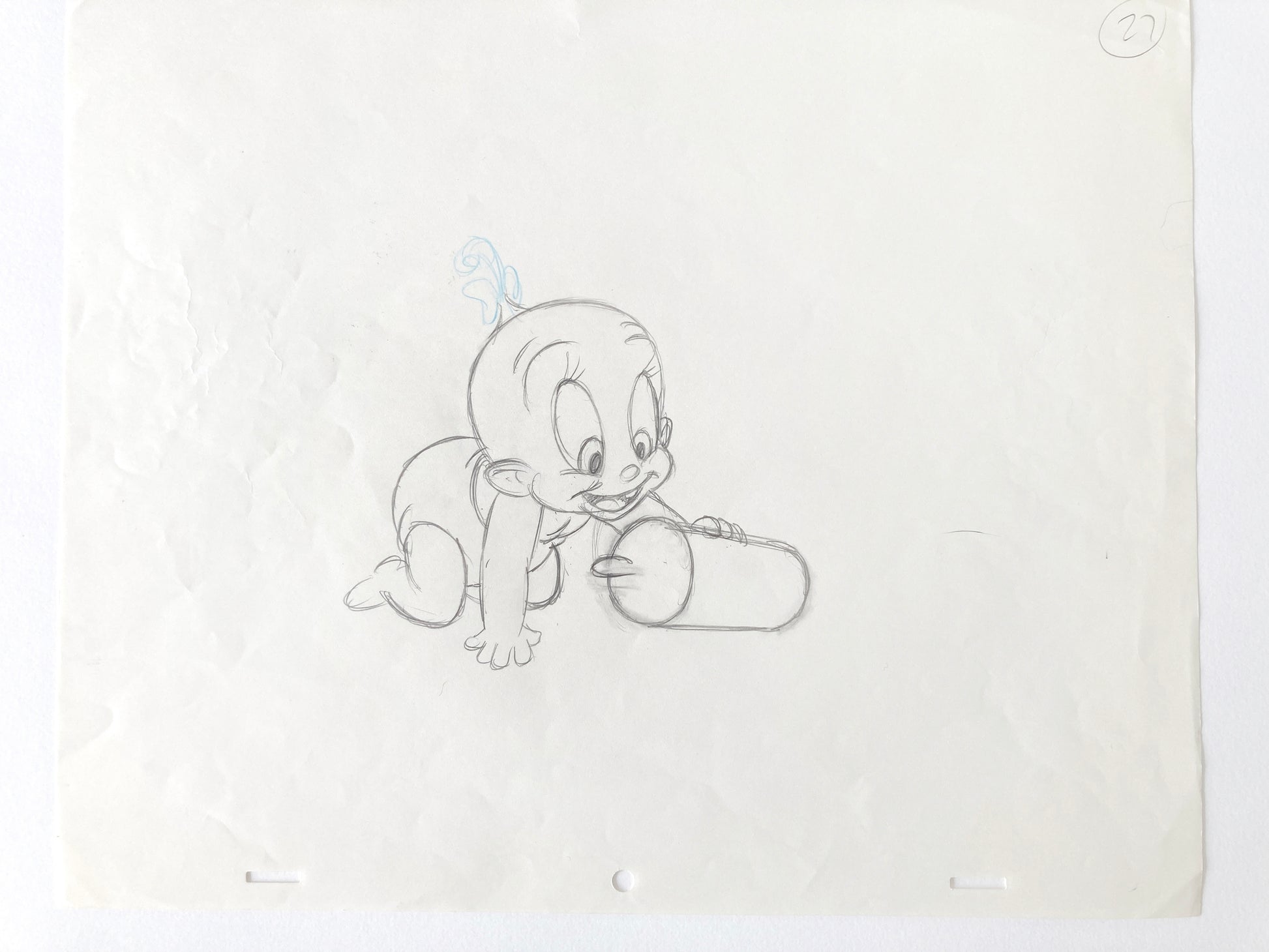 Tummy Trouble - Roger Rabbit : Baby Herman Original Production Used Animation Drawing (Walt Disney/Amblin, 1989). For sale on FLIP Gallery