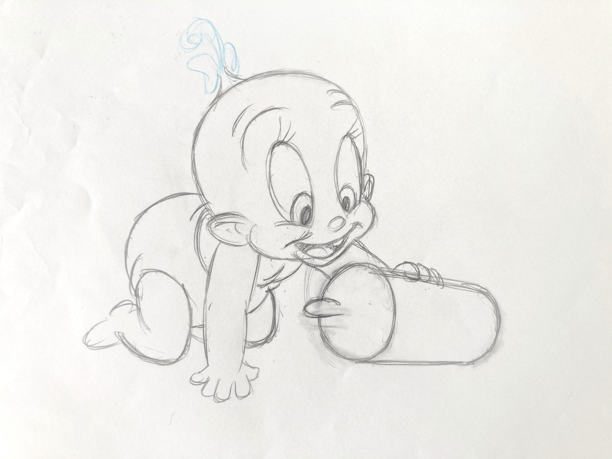 Tummy Trouble - Roger Rabbit : Baby Herman Original Production Used Animation Drawing (Walt Disney/Amblin, 1989). For sale on FLIP Gallery