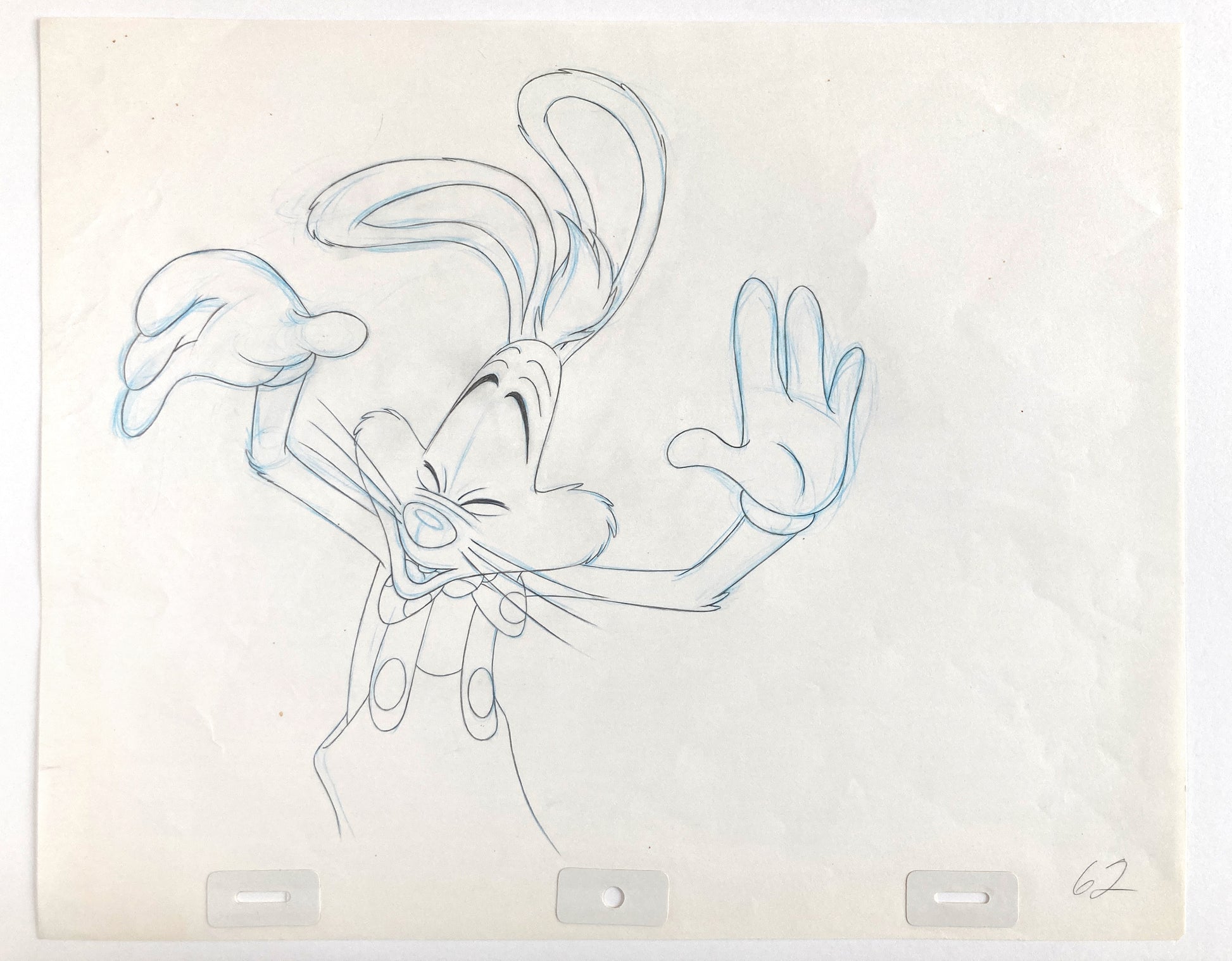 Roger Rabbit Tummy Trouble Original Animation Production Drawing (Walt Disney/Amblin, 1988). For sale on FLIP Gallery