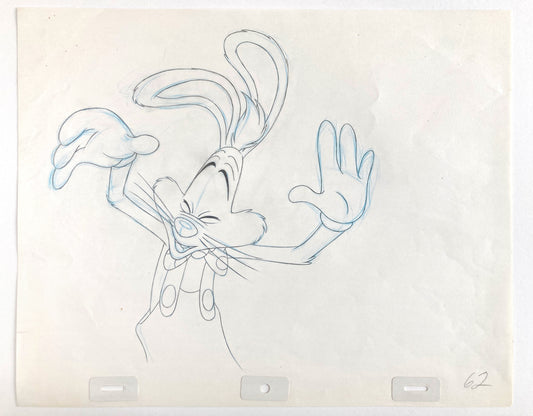 Roger Rabbit Tummy Trouble Original Animation Production Drawing (Walt Disney/Amblin, 1988). For sale on FLIP Gallery