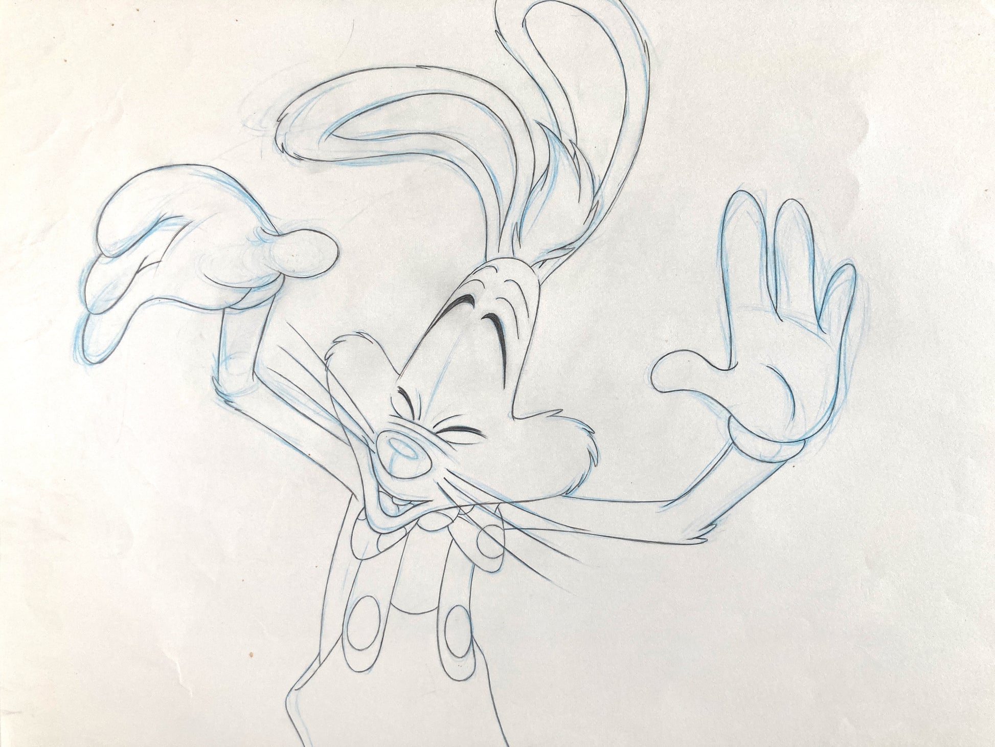 Roger Rabbit Tummy Trouble Original Animation Production Drawing (Walt Disney/Amblin, 1988). For sale on FLIP Gallery