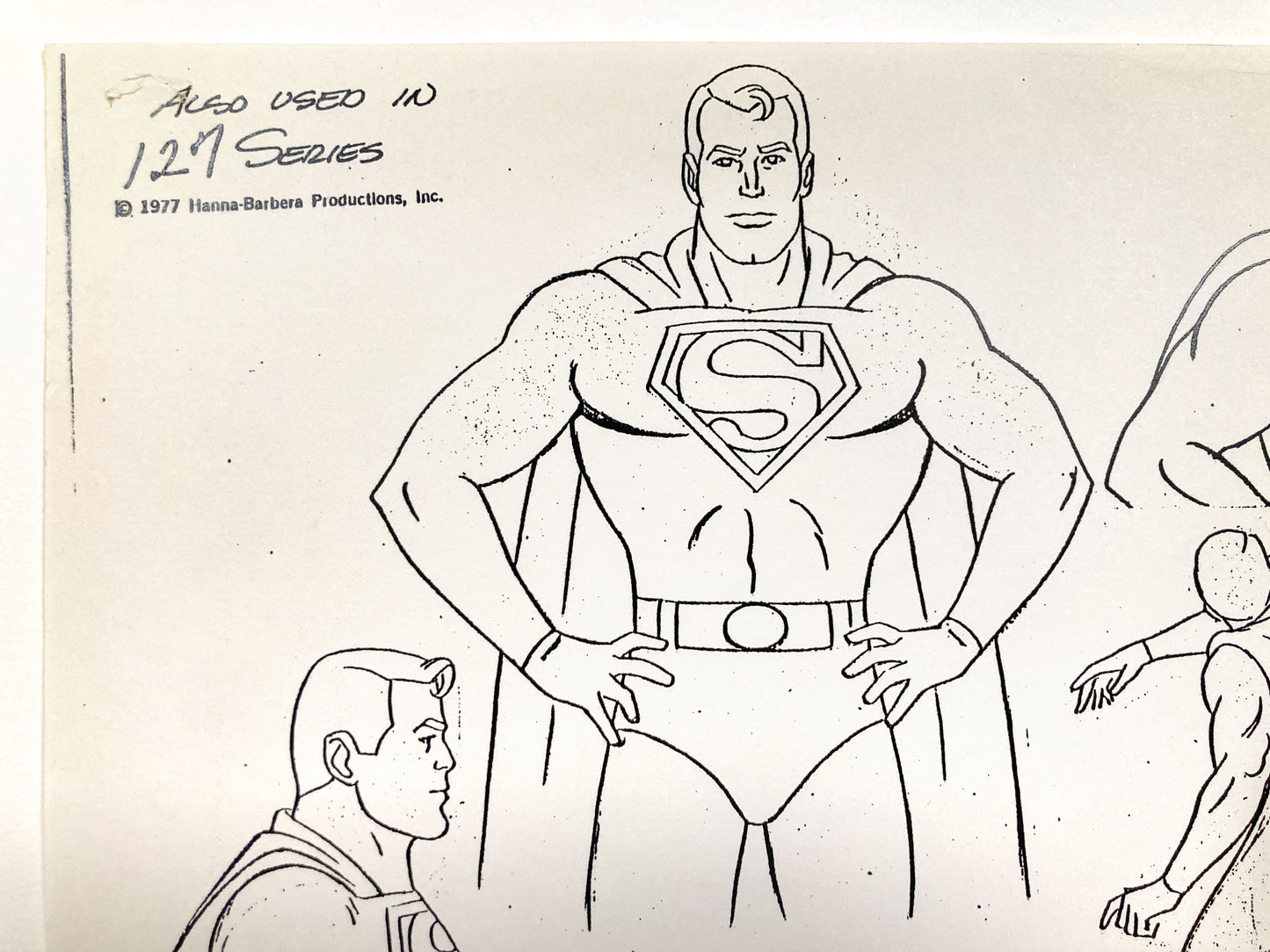 SUPERMAN : Vintage 1973 Hanna-Barbera Model Sheet "SuperFriends" Production. For sale on FLIP Gallery