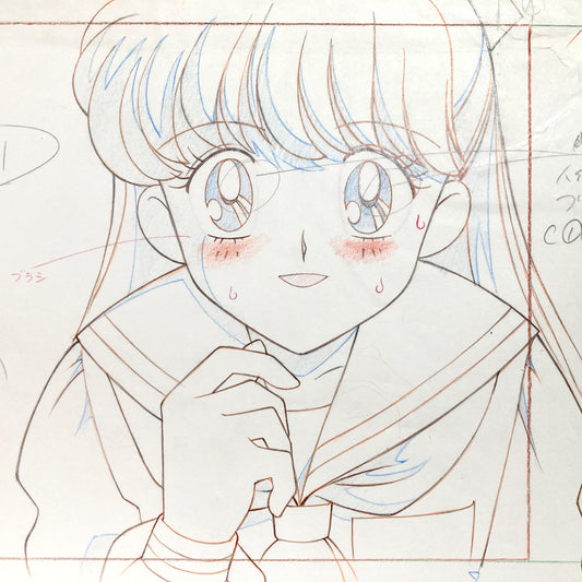 Sailor Moon S "Driving Dangerously" Minako Original Animation Layout Drawing (Toei Animation, 1994). For sale on FLIP Gallery