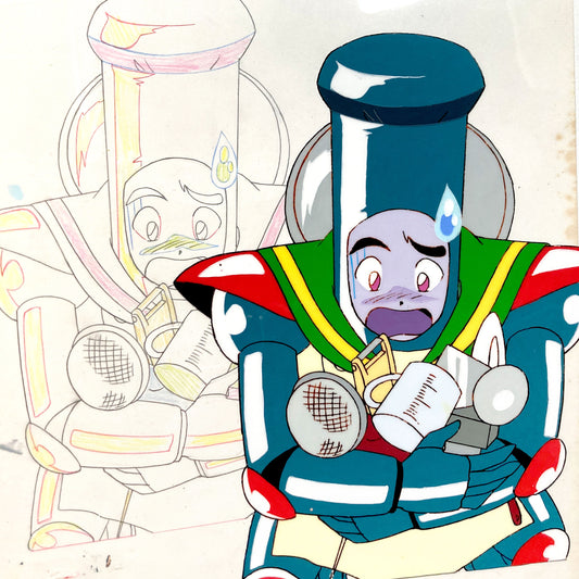 Sailor Moon Original Animation Cel and Matching Drawing of Sailor Chef (1991). For sale on FLIP Gallery