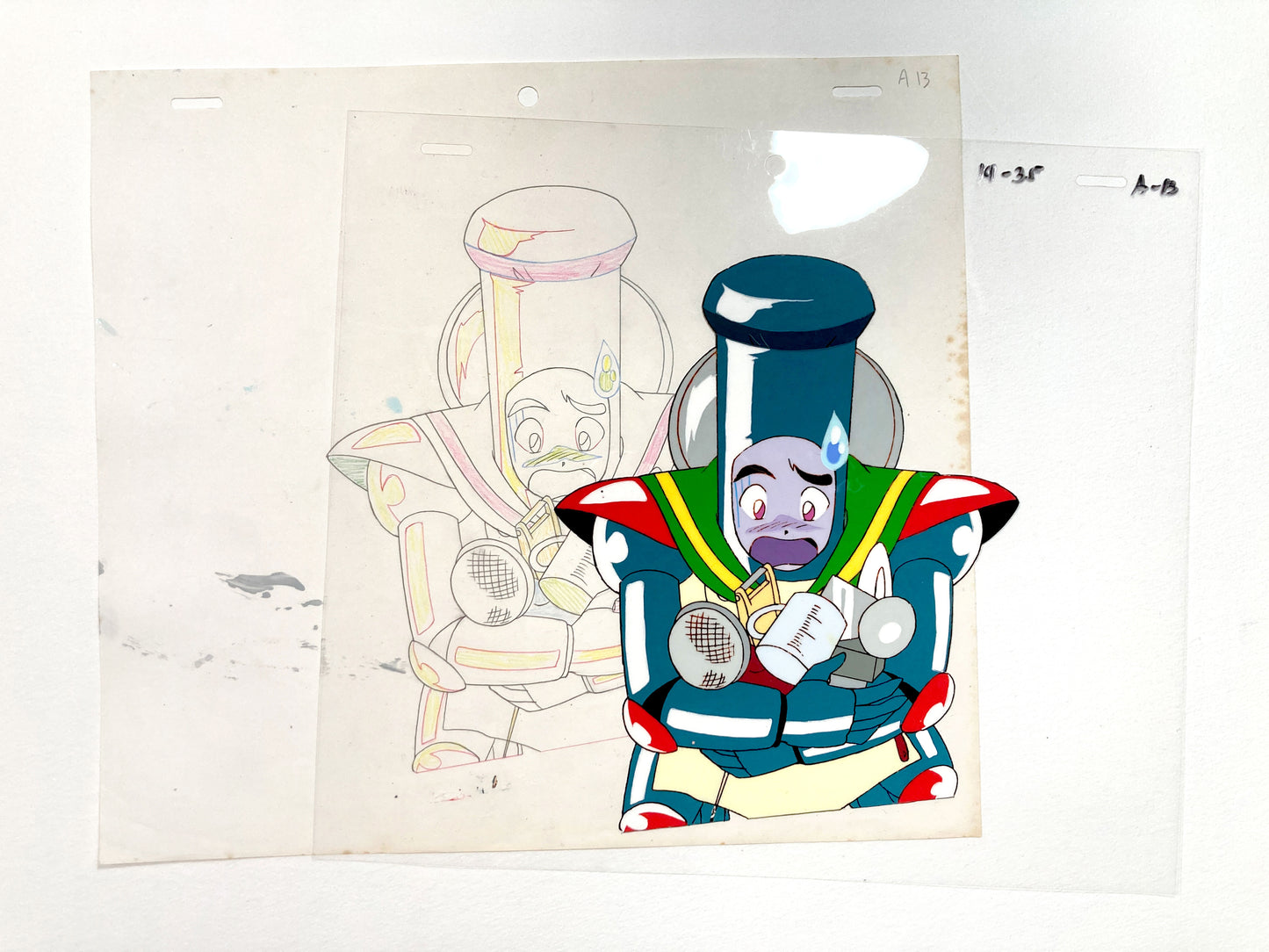 Sailor Moon Original Animation Cel and Matching Drawing of Sailor Chef (1991). For sale on FLIP Gallery