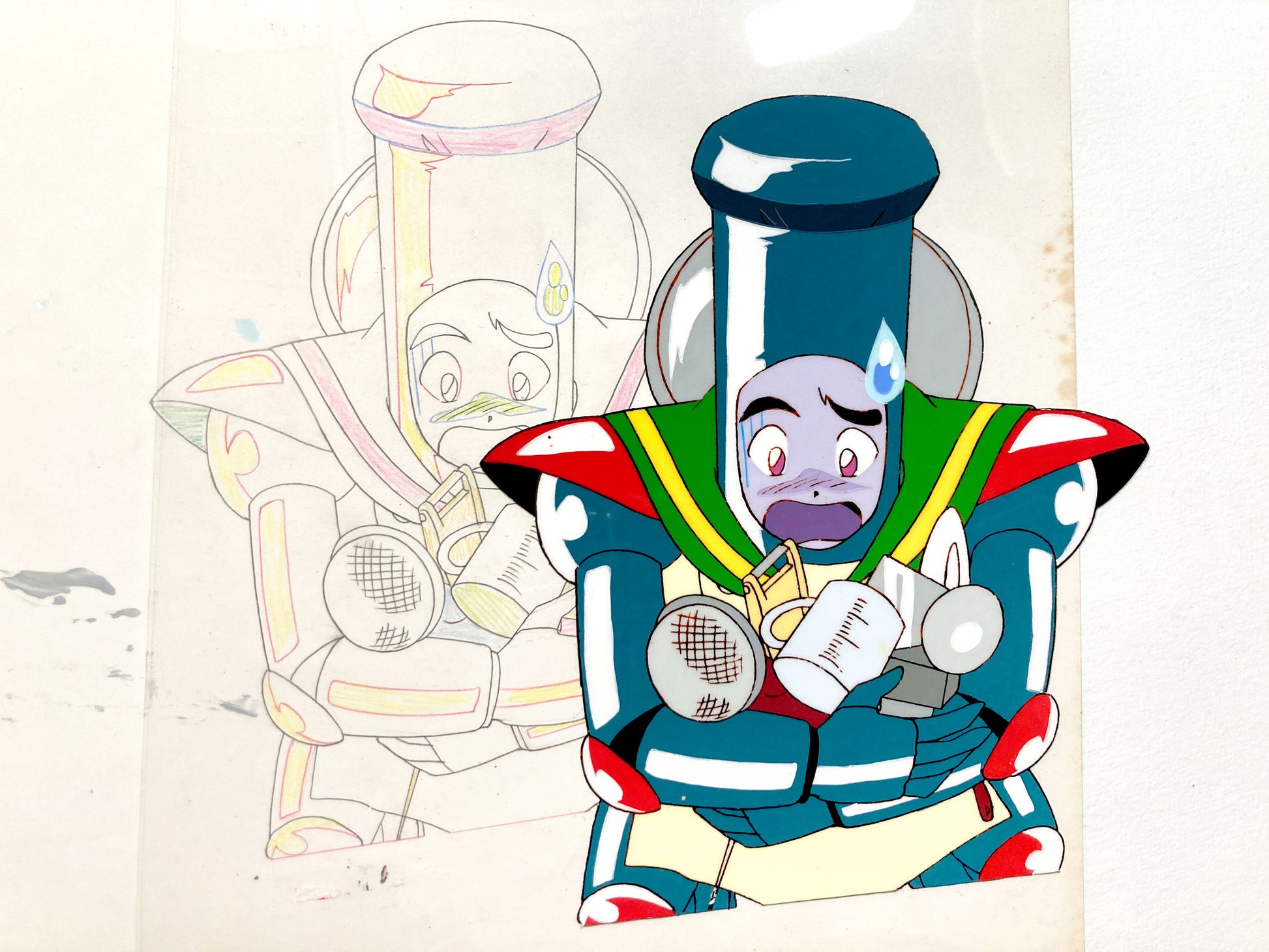Sailor Moon Original Animation Cel and Matching Drawing of Sailor Chef (1991). For sale on FLIP Gallery
