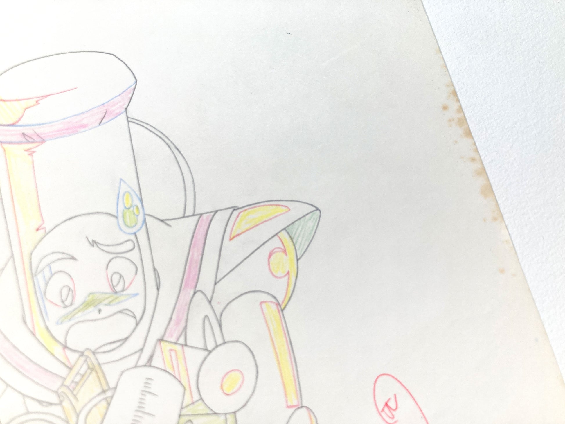 Sailor Moon Original Animation Cel and Matching Drawing of Sailor Chef (1991). For sale on FLIP Gallery