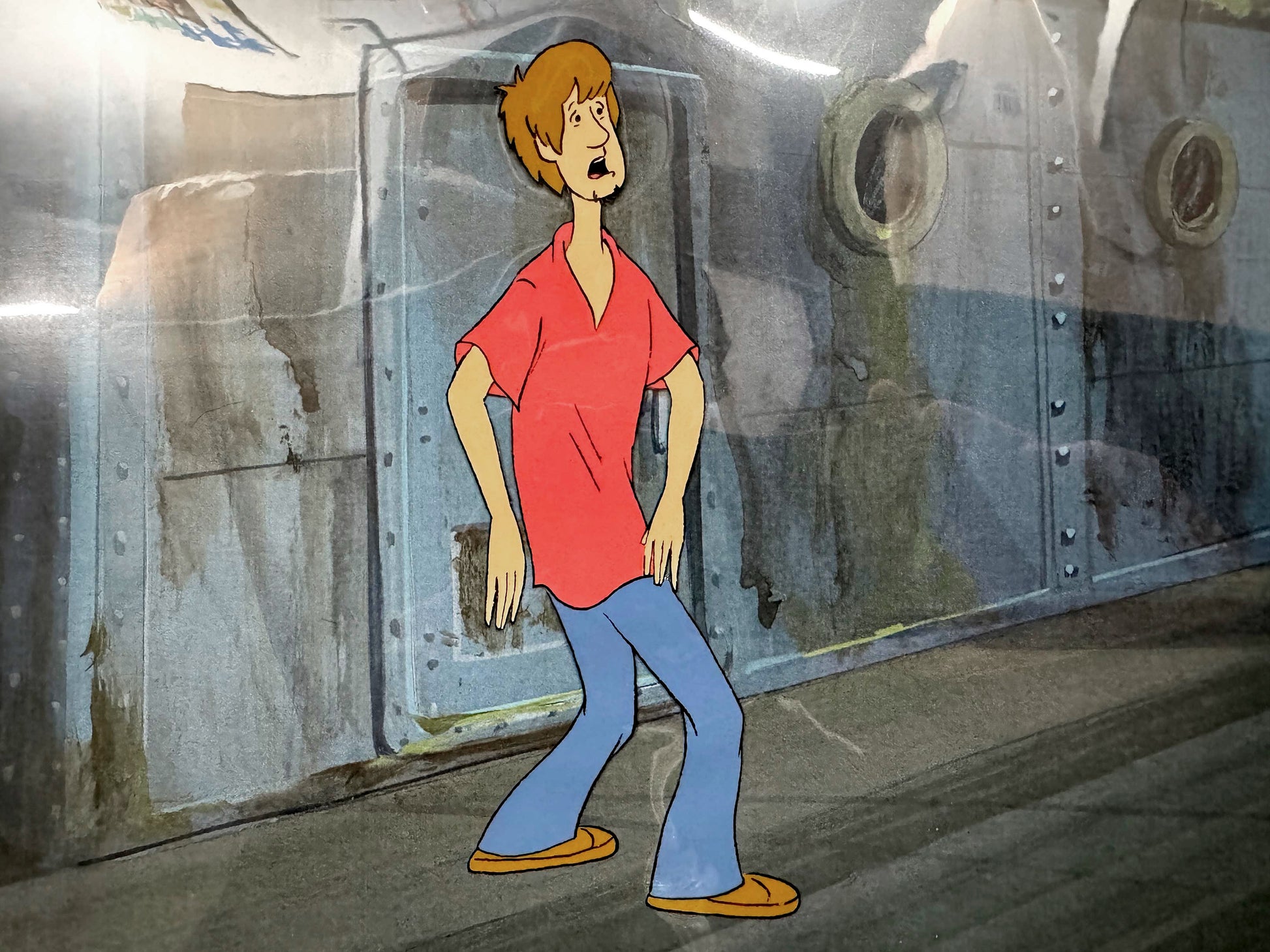 The 13 Ghosts of Scooby-Doo Shaggy Animation Production Cel (Hanna-Barbera, c. 1985). For sale on FLIP Gallery