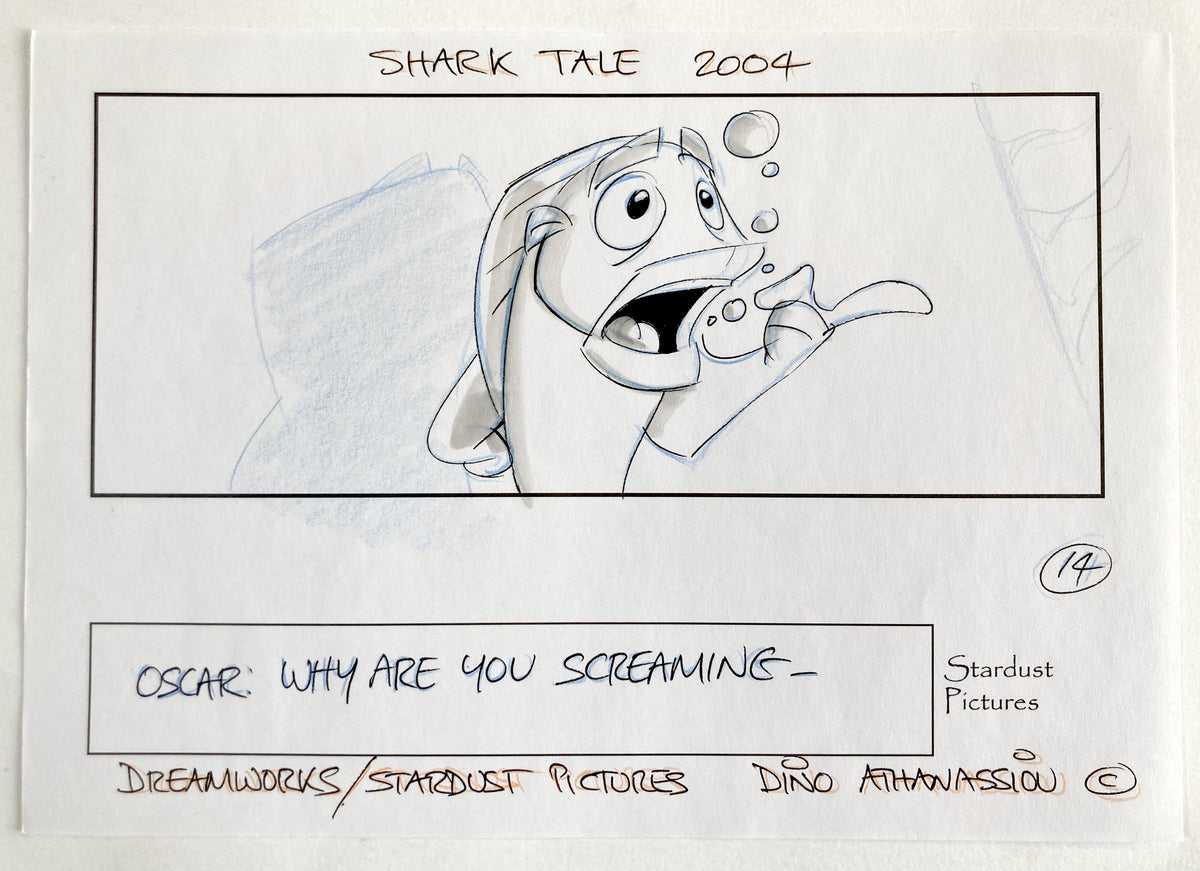 SHARK TALE : Signed Original Storyboard Drawing (DreamWorks, 2004 ...