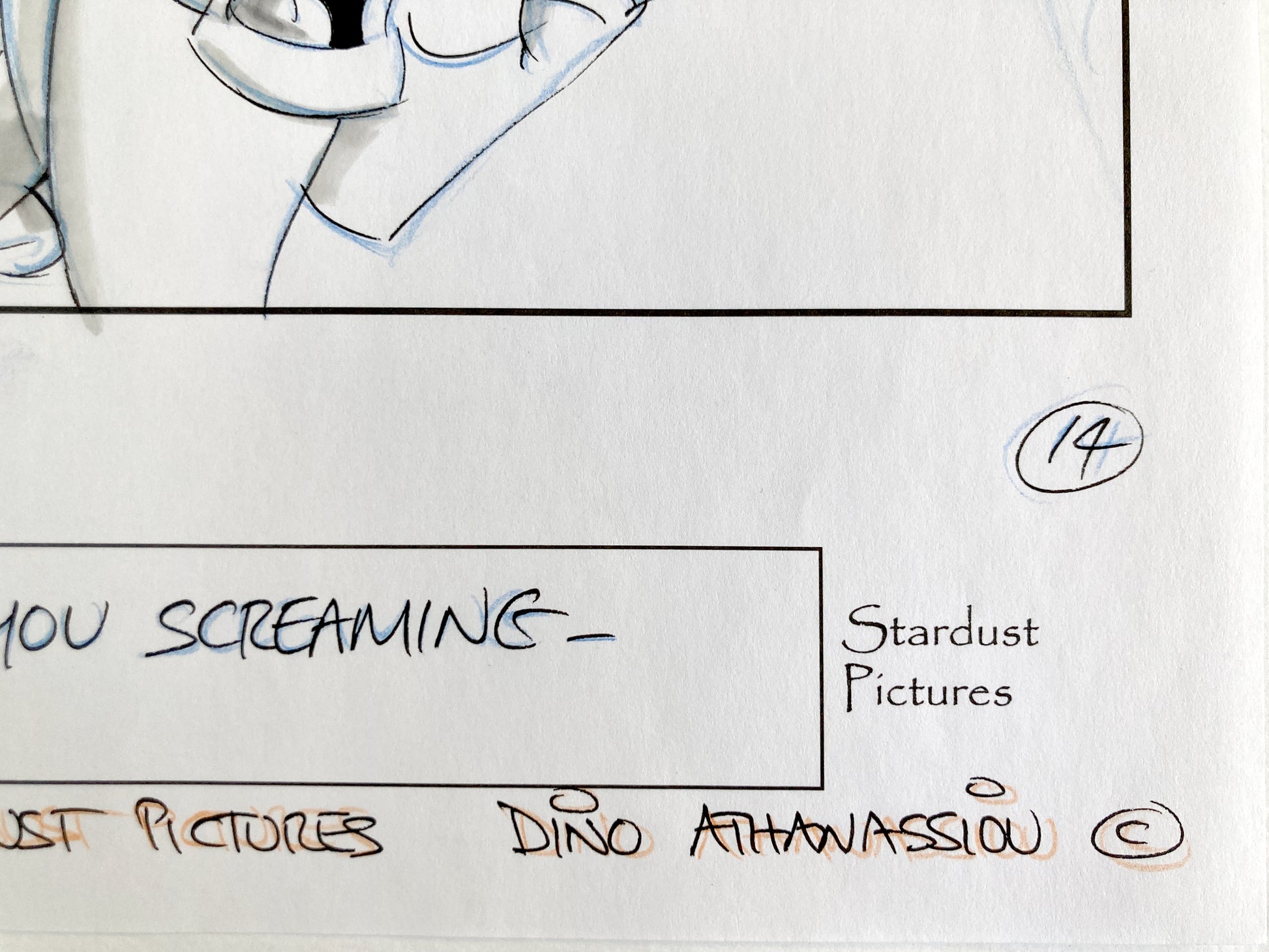 Shark Tale : Original Production Used Storyboard Art by Dino Athanassiou (DreamWorks, 2004). For sale on FLIP Gallery