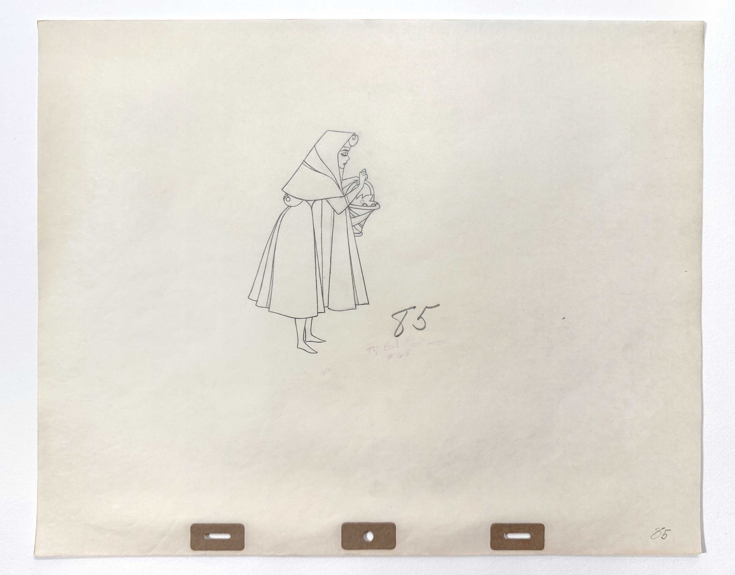 Sleeping Beauty Briar Rose Original Animation Production Drawing (Walt Disney, 1959). For sale on FLIP Gallery