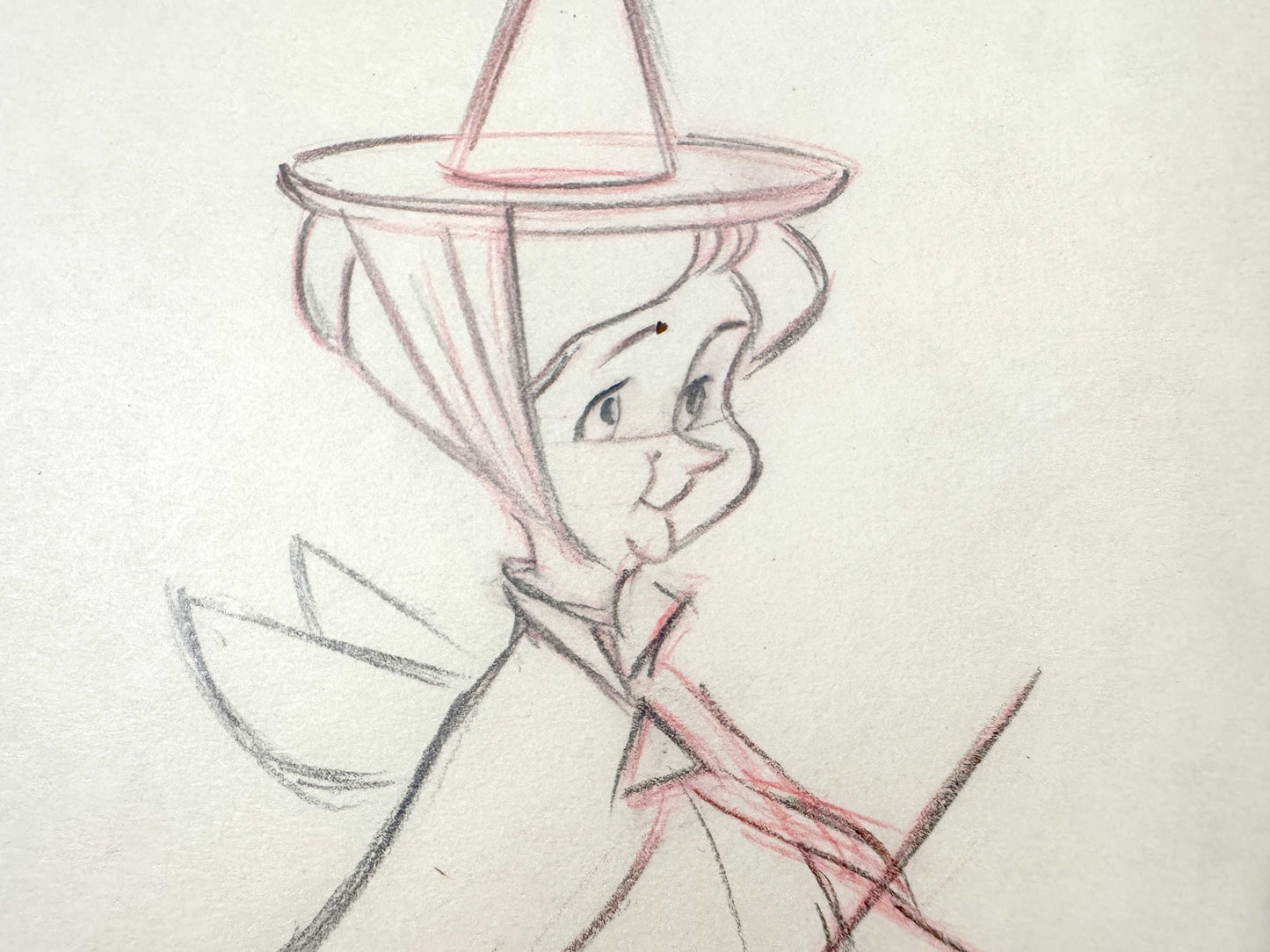 Sleeping Beauty Fauna Original Animation Production Drawing (Walt Disney, 1959). For sale on FLIP Gallery