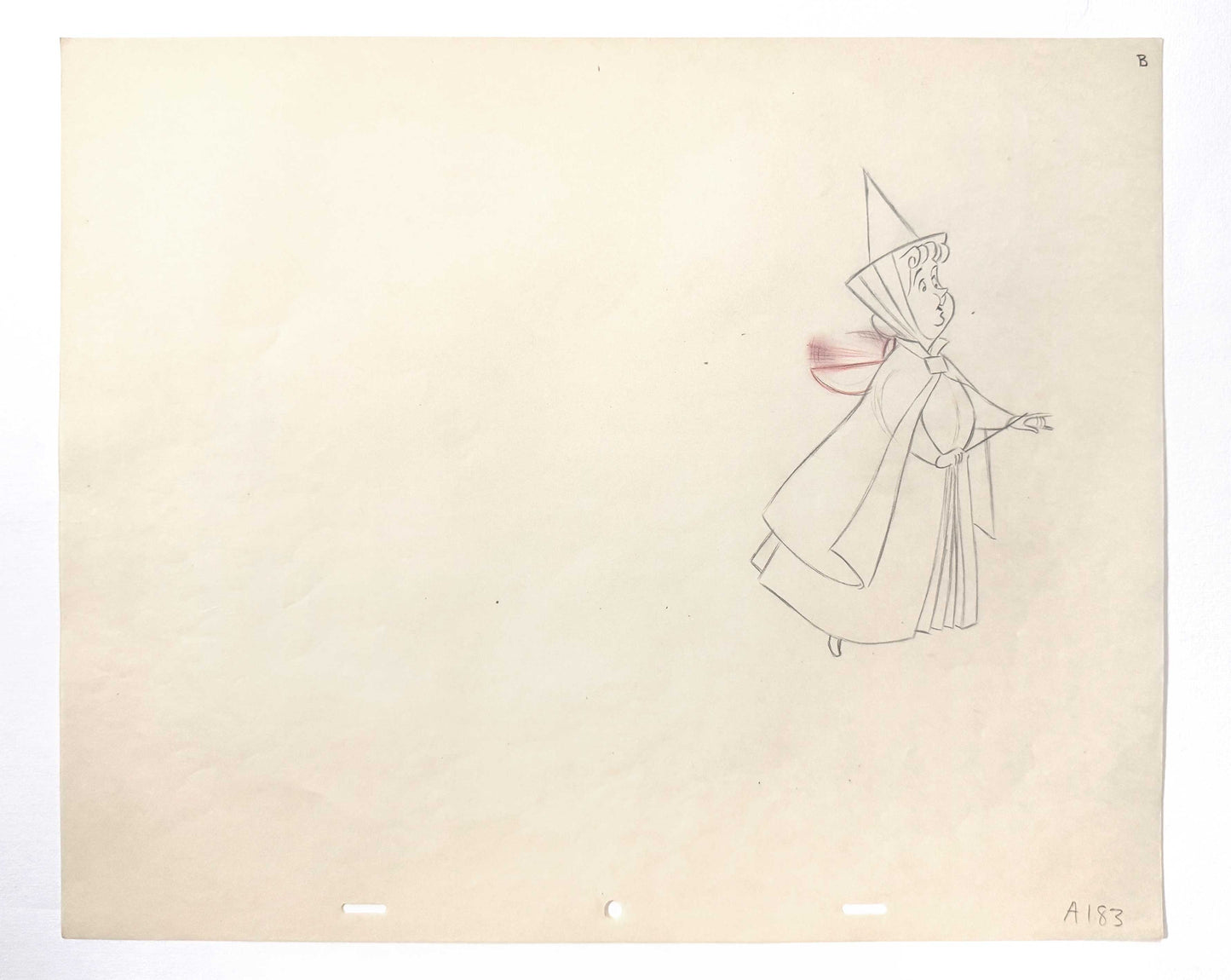 Sleeping Beauty - Flora Original Animation Production Art Drawing (Walt Disney, 1959). For sale on FLIP Gallery