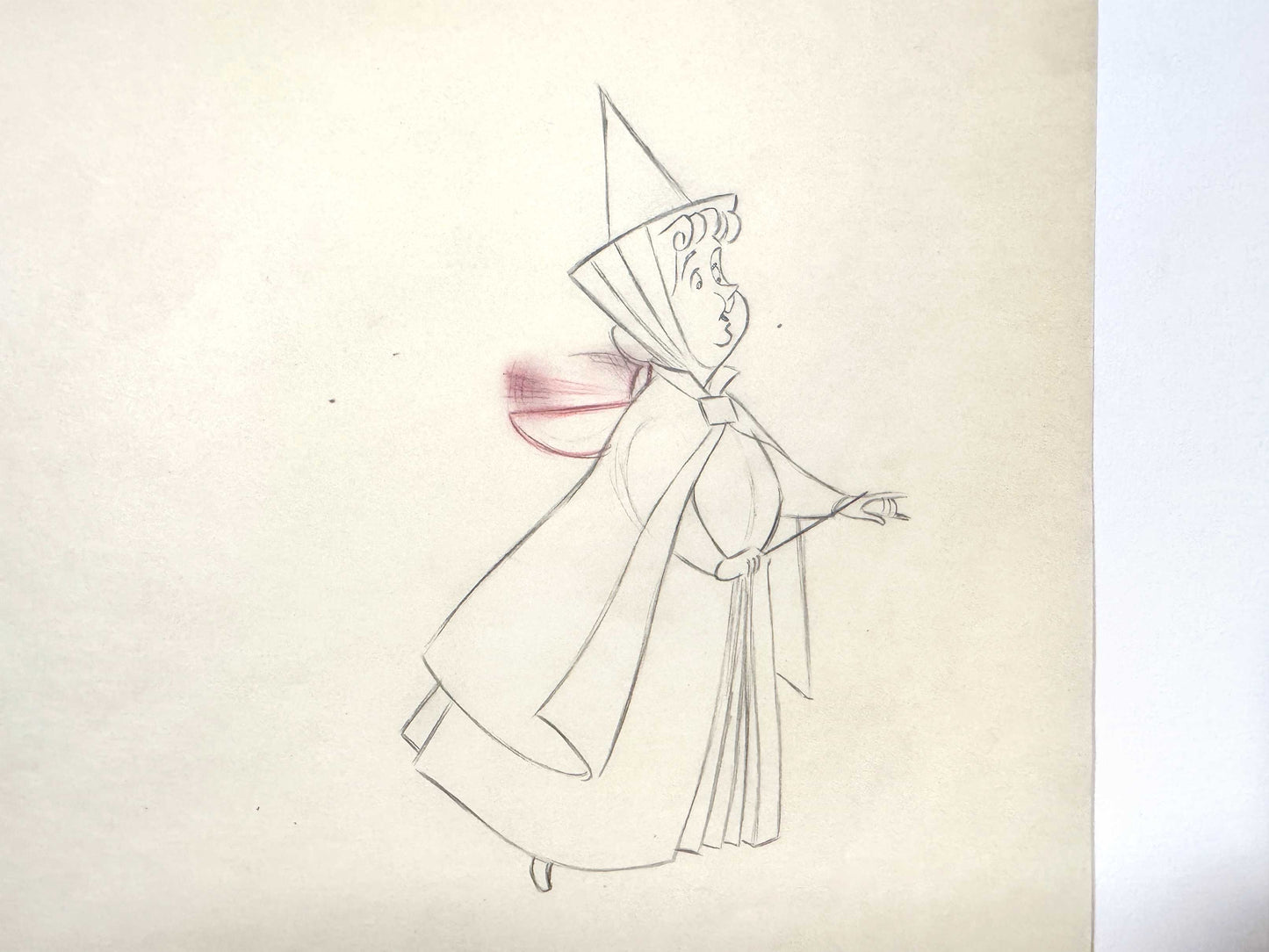 Sleeping Beauty - Flora Original Animation Production Art Drawing (Walt Disney, 1959). For sale on FLIP Gallery