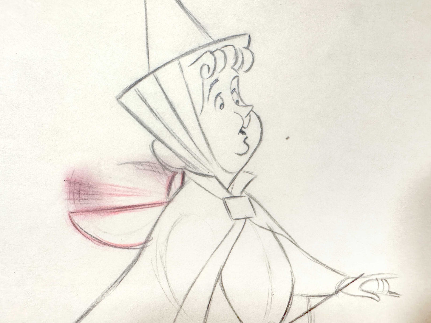 Sleeping Beauty - Flora Original Animation Production Art Drawing (Walt Disney, 1959). For sale on FLIP Gallery