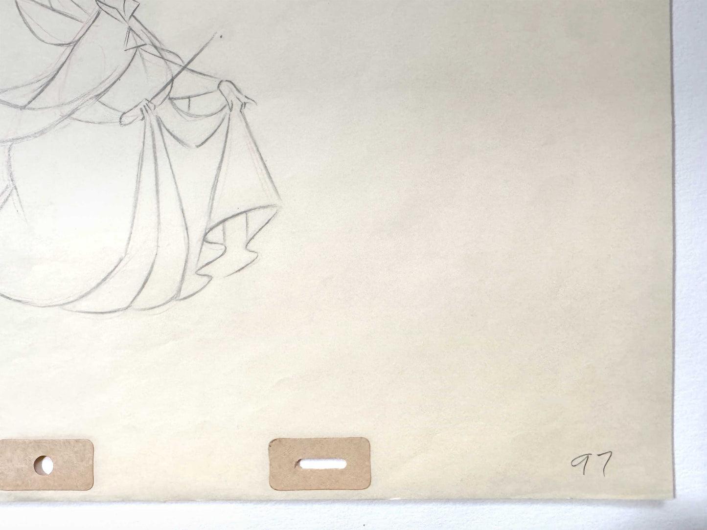 Sleeping Beauty Fauna Original Animation Production Drawing (Walt Disney, 1959). For sale on FLIP Gallery