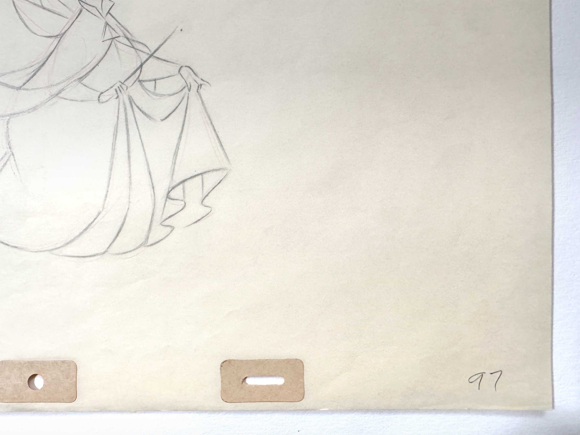 Sleeping Beauty Fauna Original Animation Production Drawing (Walt Disney, 1959). For sale on FLIP Gallery