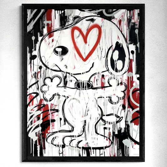 "SNOOPY 740" : Original Street Art Painting by Harleen (100x80 cm). For sale on FLIP Gallery
