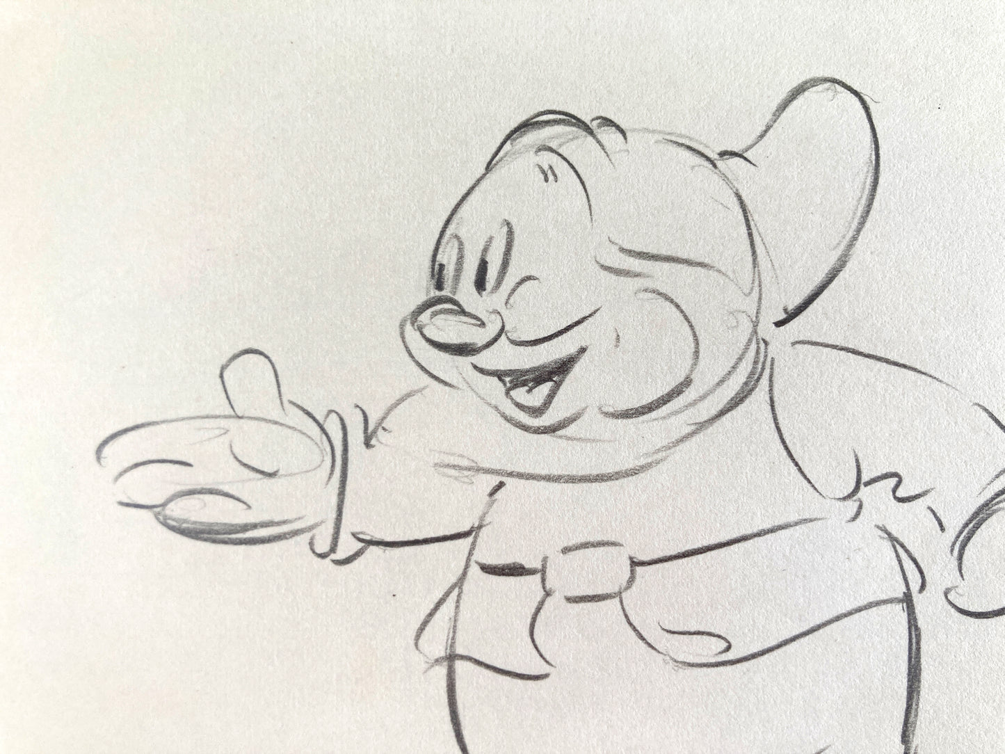 Snow White and the Seven Dwarfs : "The Silly Song" Happy Rough Animation Drawing by Disney Legend Bill Tytla (Walt Disney, 1937). For sale on FLIP Gallery